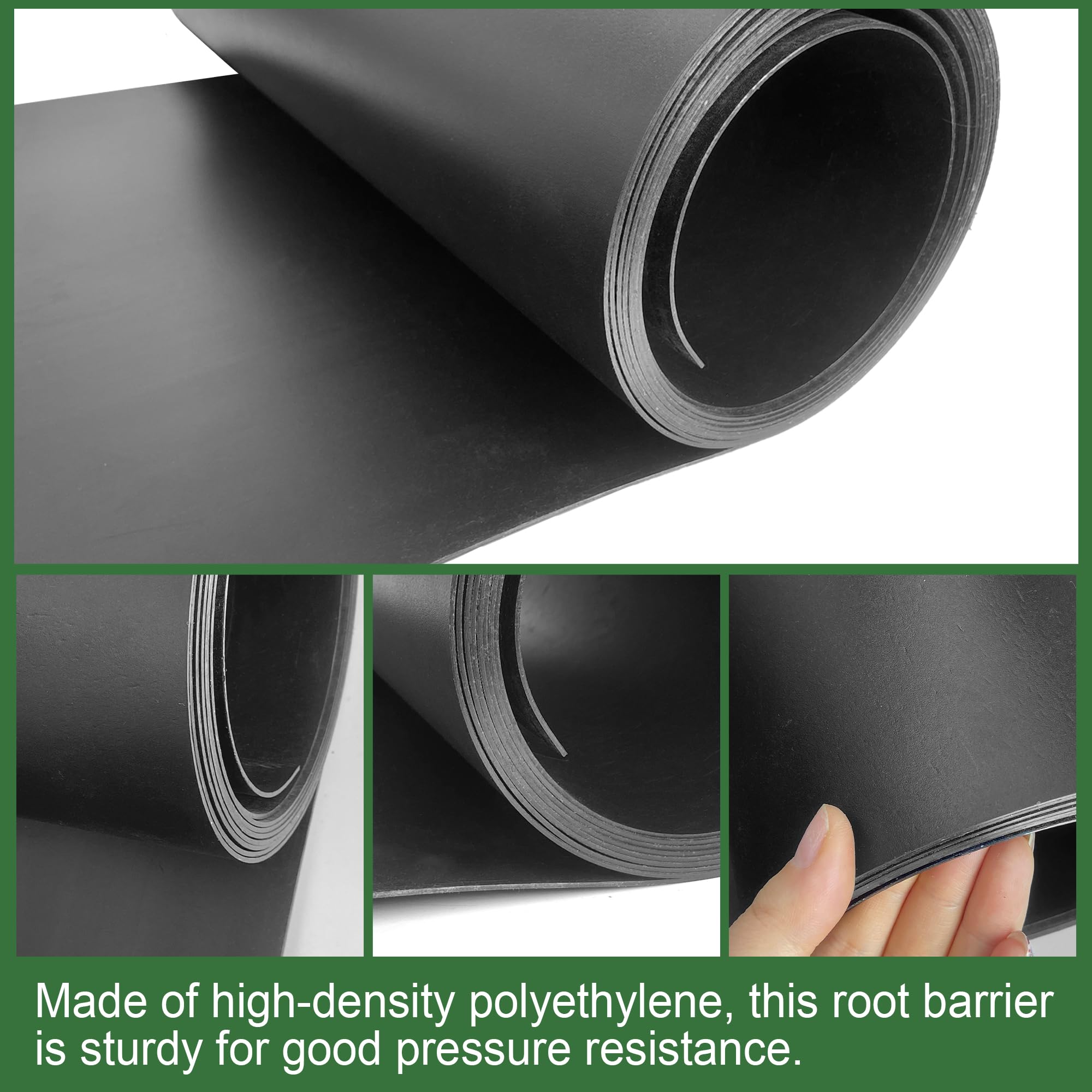 ITOPFOX Tree Root Barrier 24in Deep by 15ft Long 60mil Thick Durable ...