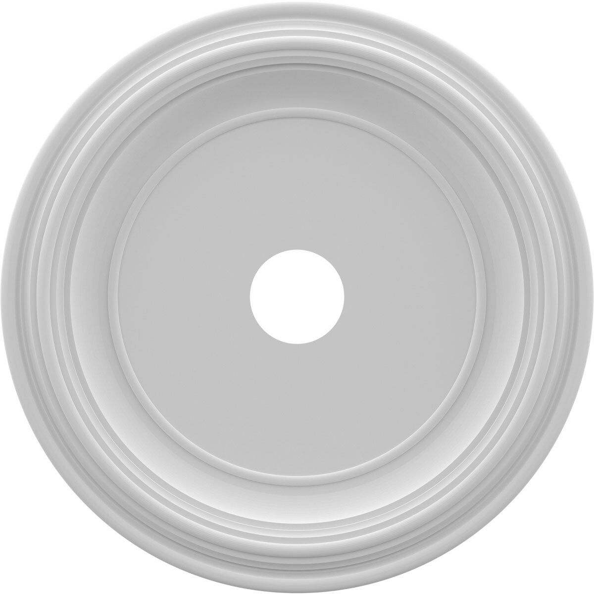 Ekena Millwork CMP22TR Traditional Thermoformed 22-in W x 22-in L Architectural White PVC Ceiling Medallion