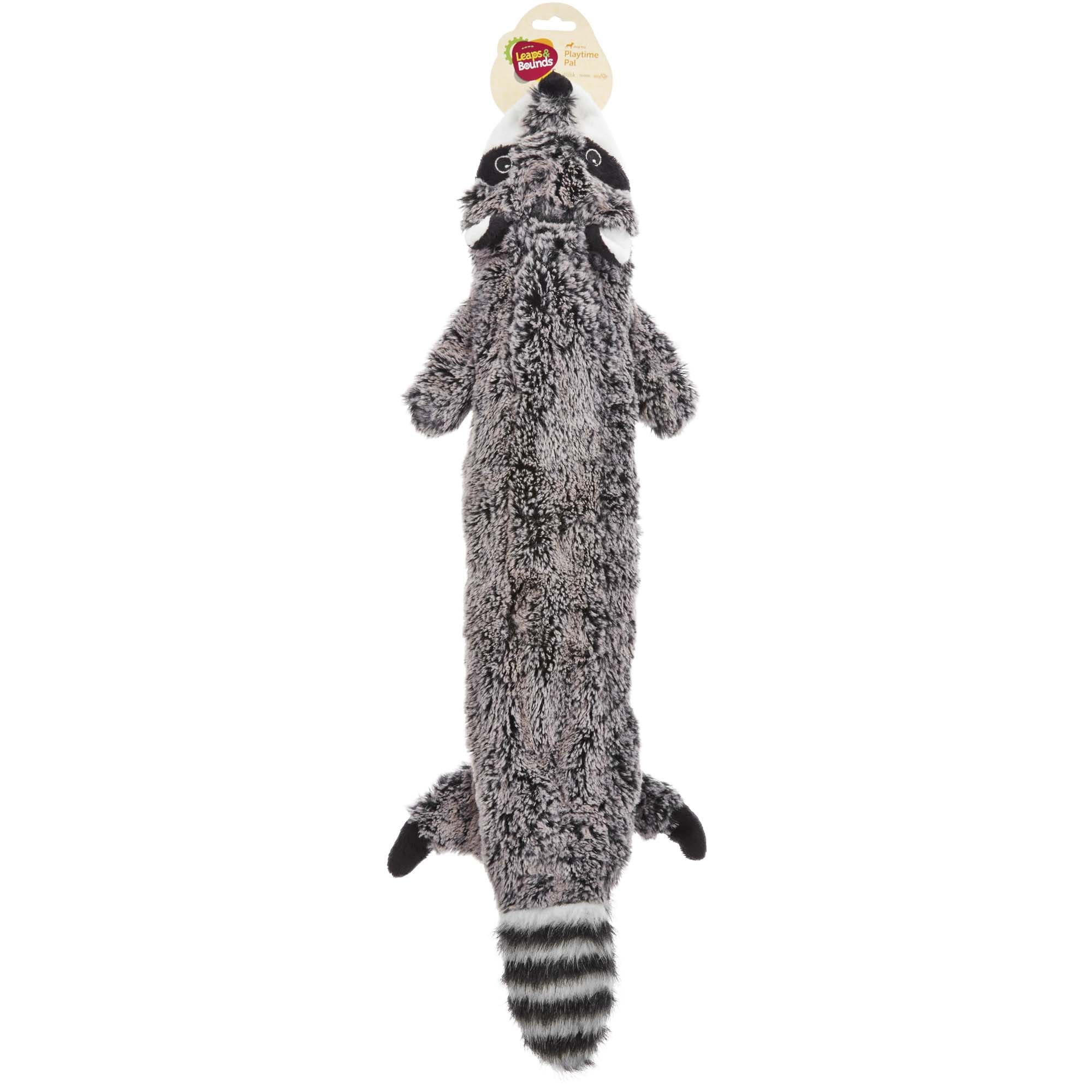 Leaps & Bounds Large Wildlife Unstuffed Raccoon Toy Polyester Plush Dog Toy  in the Pet Toys department at