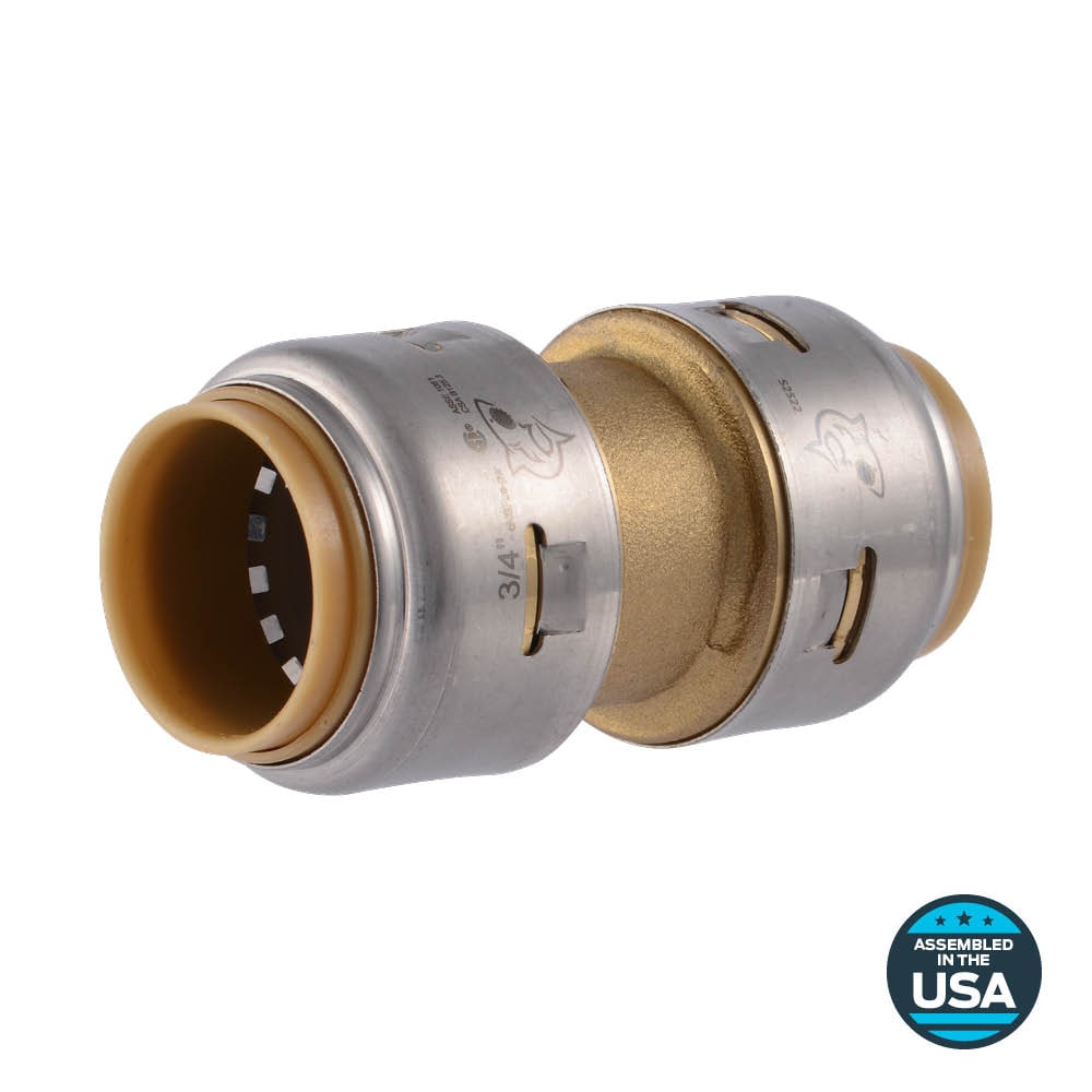 QUICKFITTING 1/2 in. Brass Push-to-Connect Coupling Fitting with