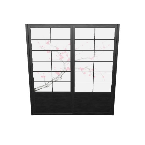 Red Lantern Oriental Furniture 72-in x 82-in Black 2-Panel Square Stained Pine Wood Sliding Door (Hardware Included) Red Lantern Oriental Furniture 72-in x 82-in Black 2-Panel Square Stained Pine Wood Sliding Door (Hardware Included)