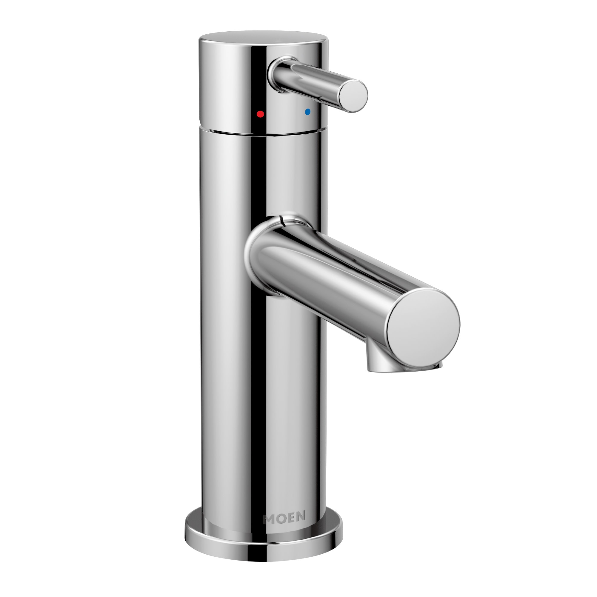 Moen 6190 Chrome Single hole 1-handle WaterSense High-arc Commercial/Residential Handle Bathroom Sink Faucet with Drain