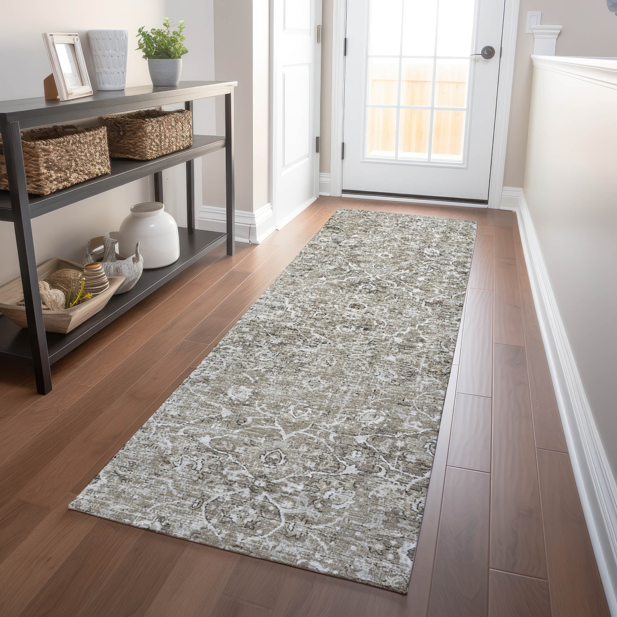 Addison Rugs AMF92PE2X8 Mayfield AMF92PE 2 x 7 (ft) Loomed Polyester Pebble Rectangular Indoor Abstract Machine washable Runner rug