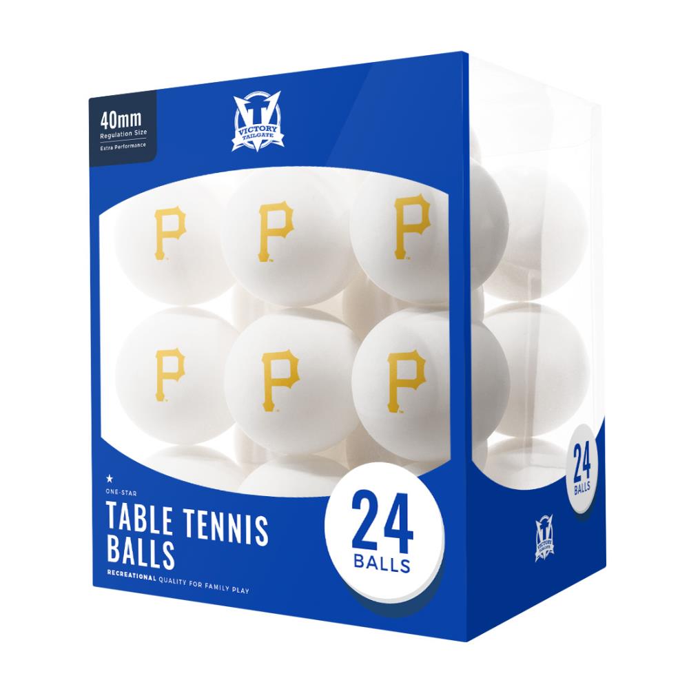 Victory Tailgate 9520229 Pittsburgh Pirates 24 Table Tennis Balls Logo Design