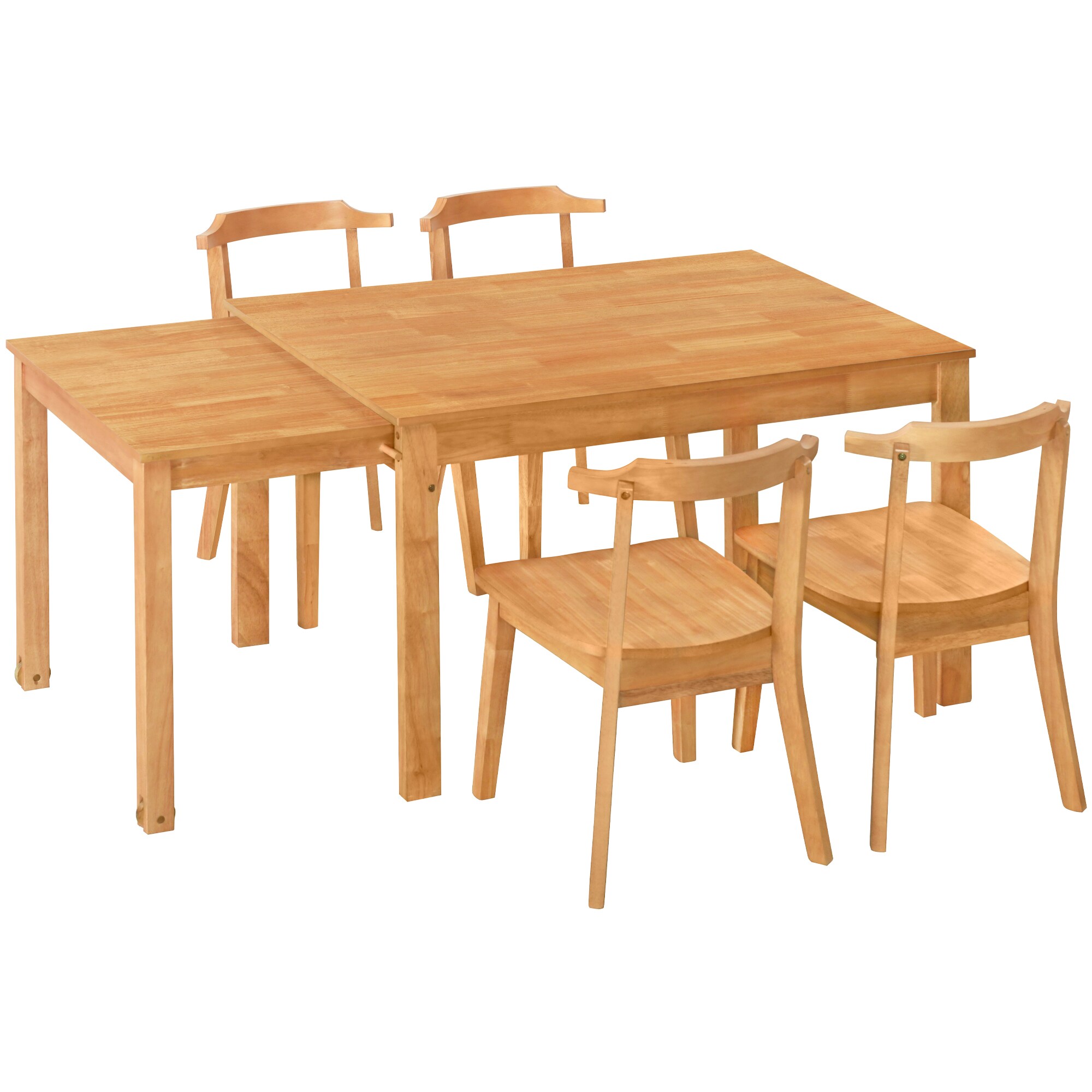Siavonce XH049AAA Natural Contemporary/Modern Dining Room Set with Round Table ( Seats 4 )