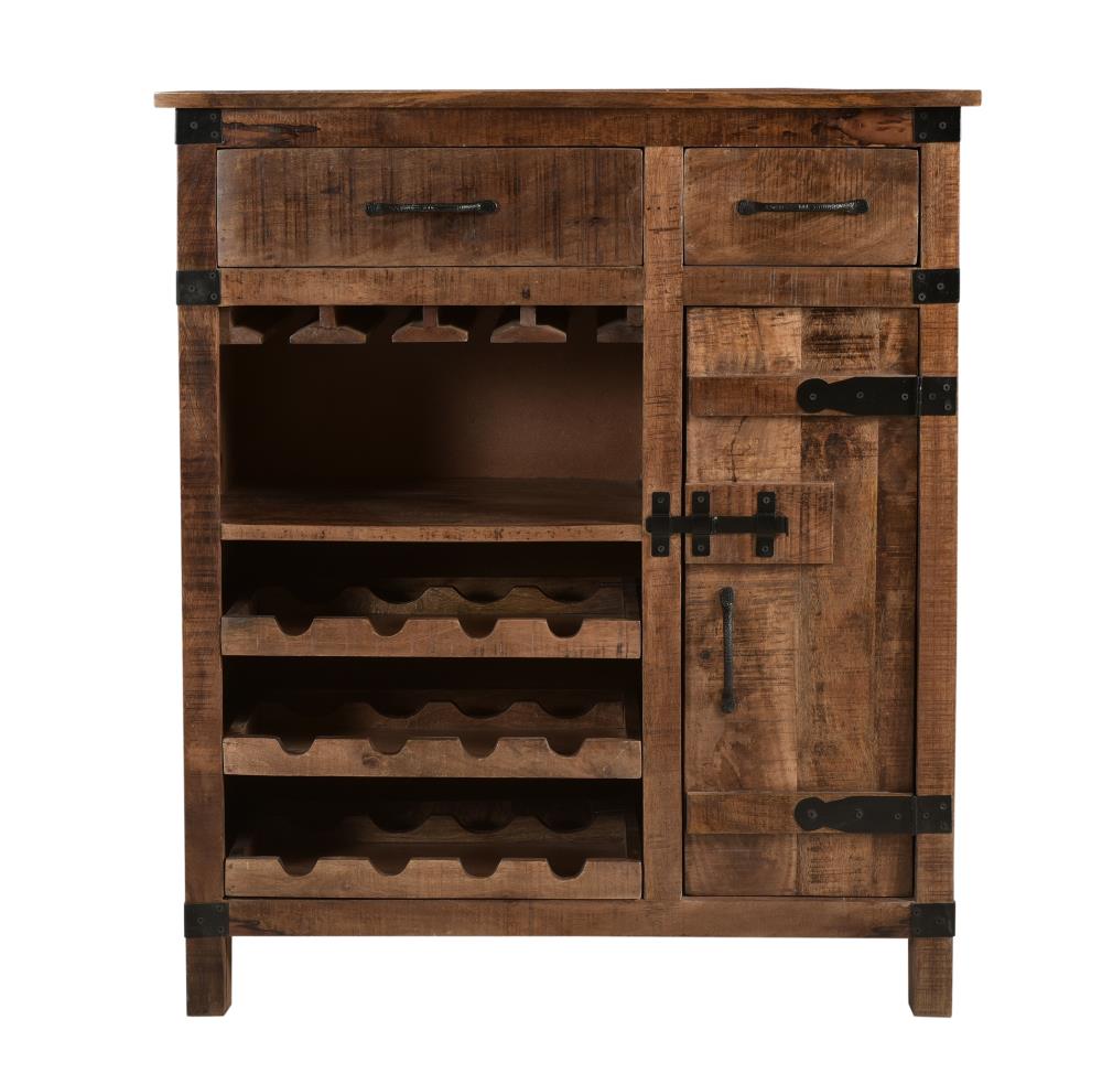 Reclaimed wood wine online cabinet