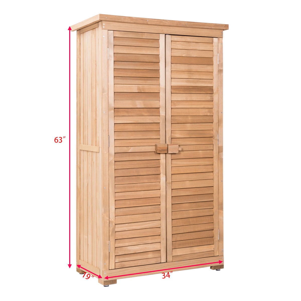Costway GYM01536 Wood-Storage-Buildings - View #2
