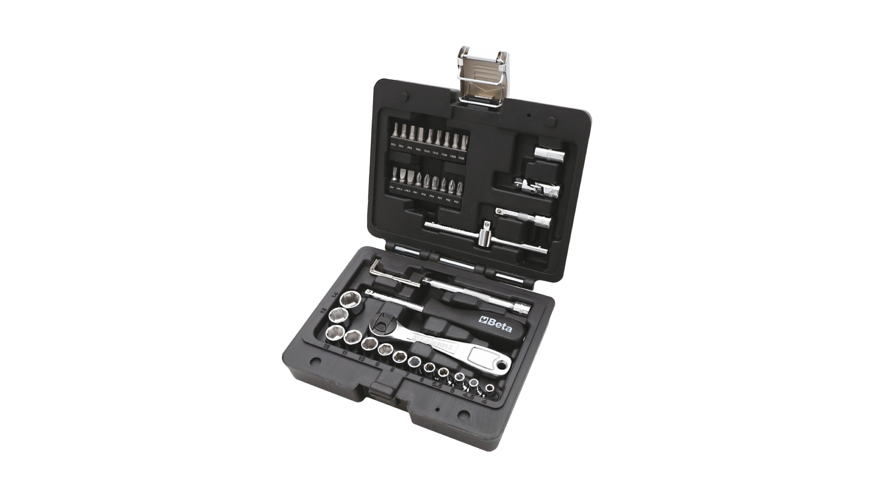 Beta 009031042 1/4-in Drive Metric Intermediate Socket Set 42 -Pieces