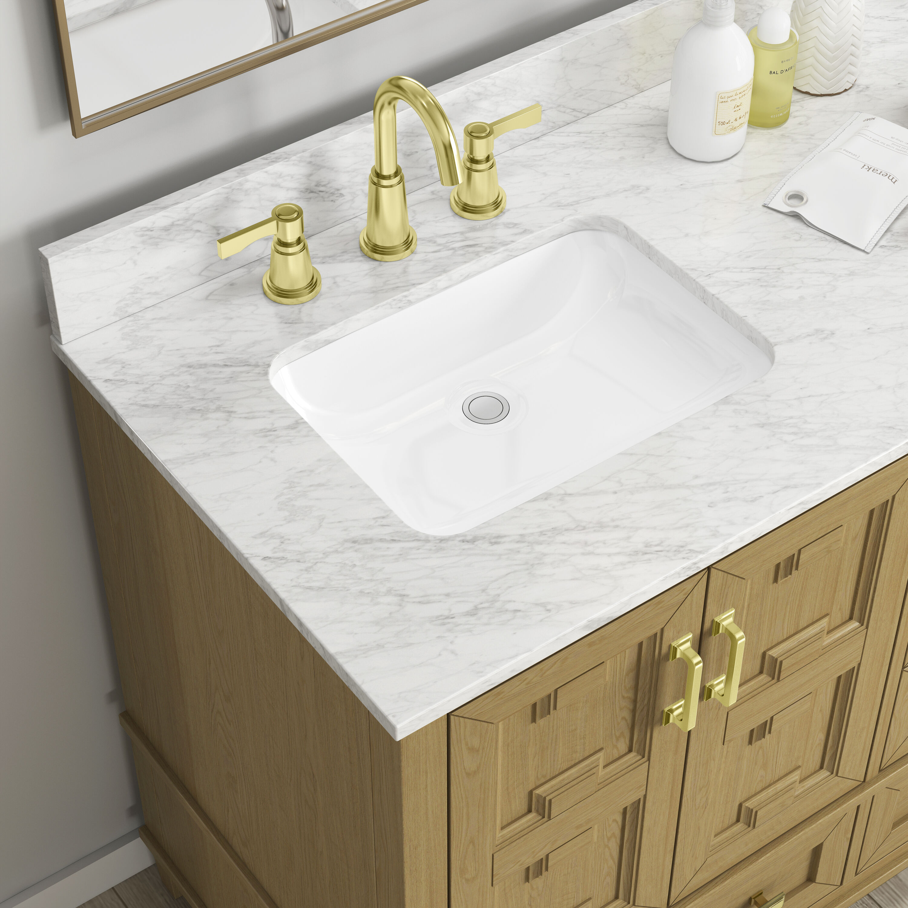 allen + roth Haines 60-in Sand Undermount Double Sink Bathroom Vanity ...