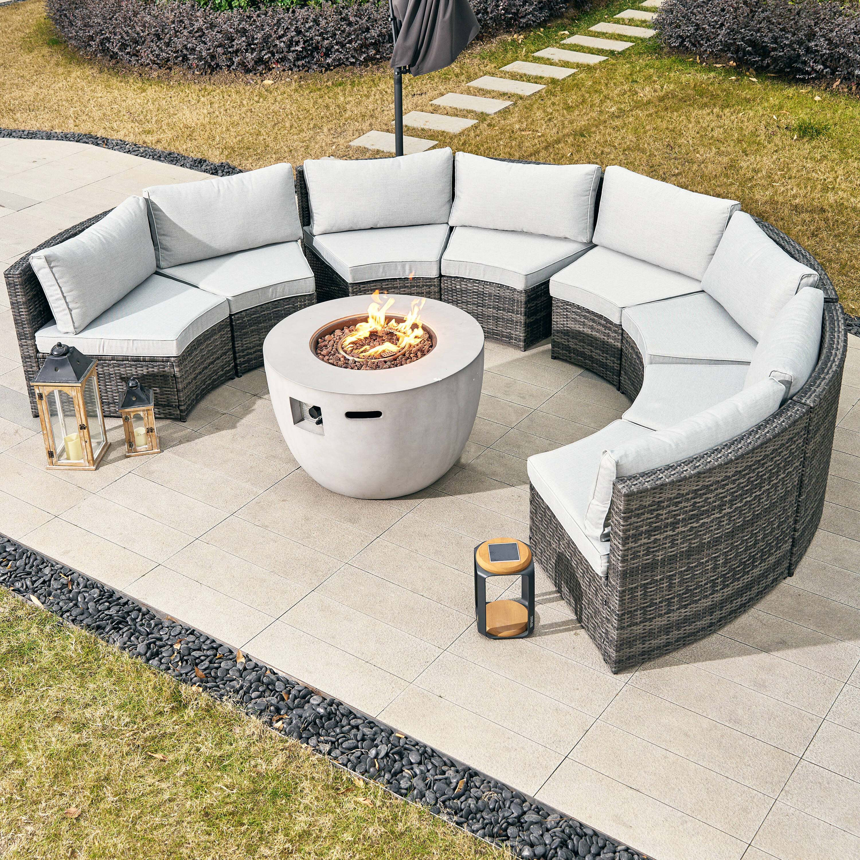 Direct Wicker DWS-1205B8SS&2160-G Patio-Conversation-Sets - View #3