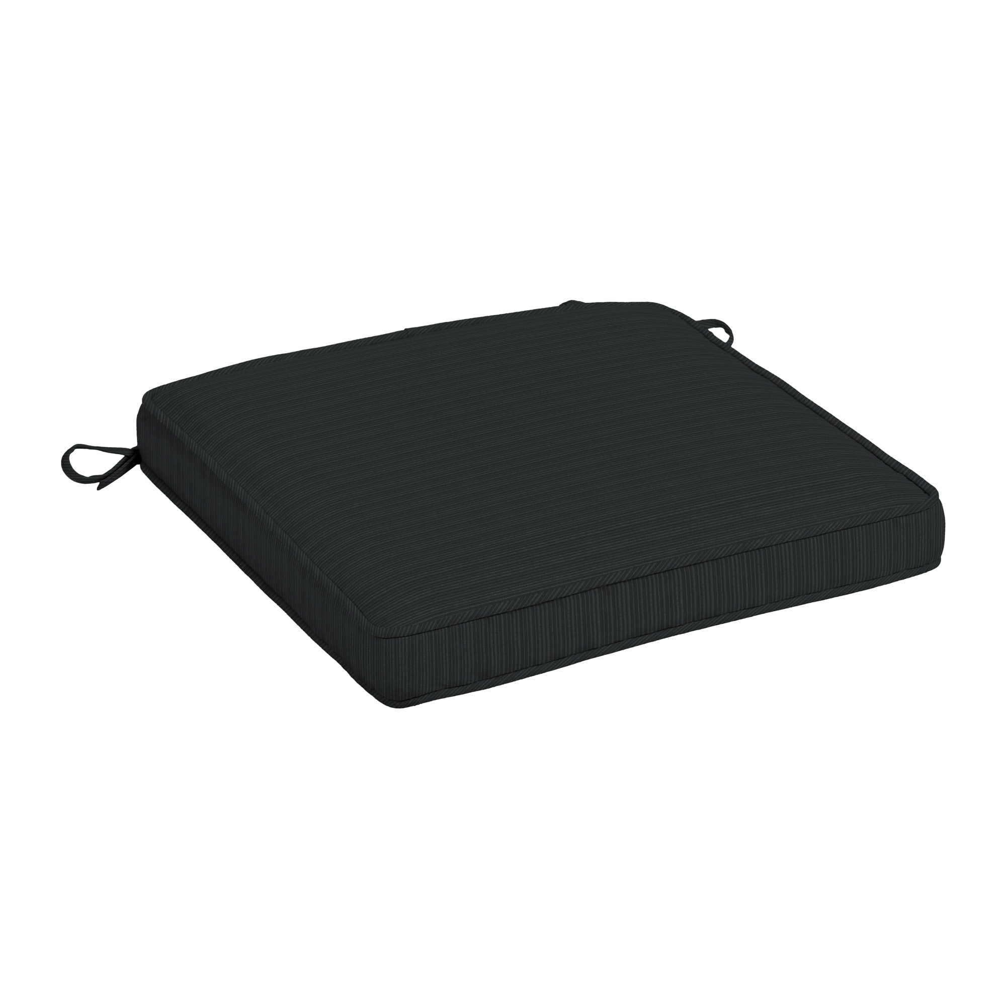 allen + roth FH0T417B-D9C1 20-in x 20-in Anthracite Rib Texture Patio Chair Cushion