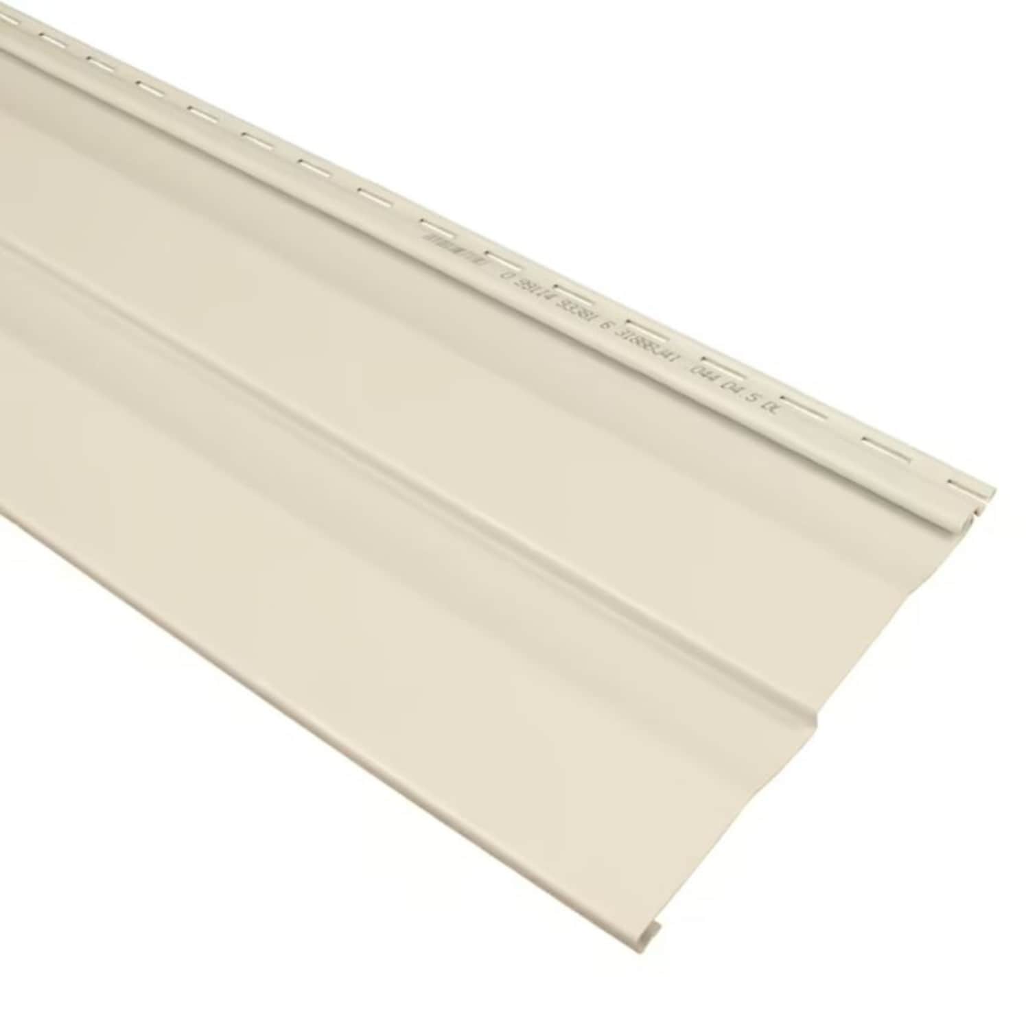 Georgia-Pacific Compass SAMPLE Double 4.5-in dutch lap Almond 24-in Vinyl Siding #136737