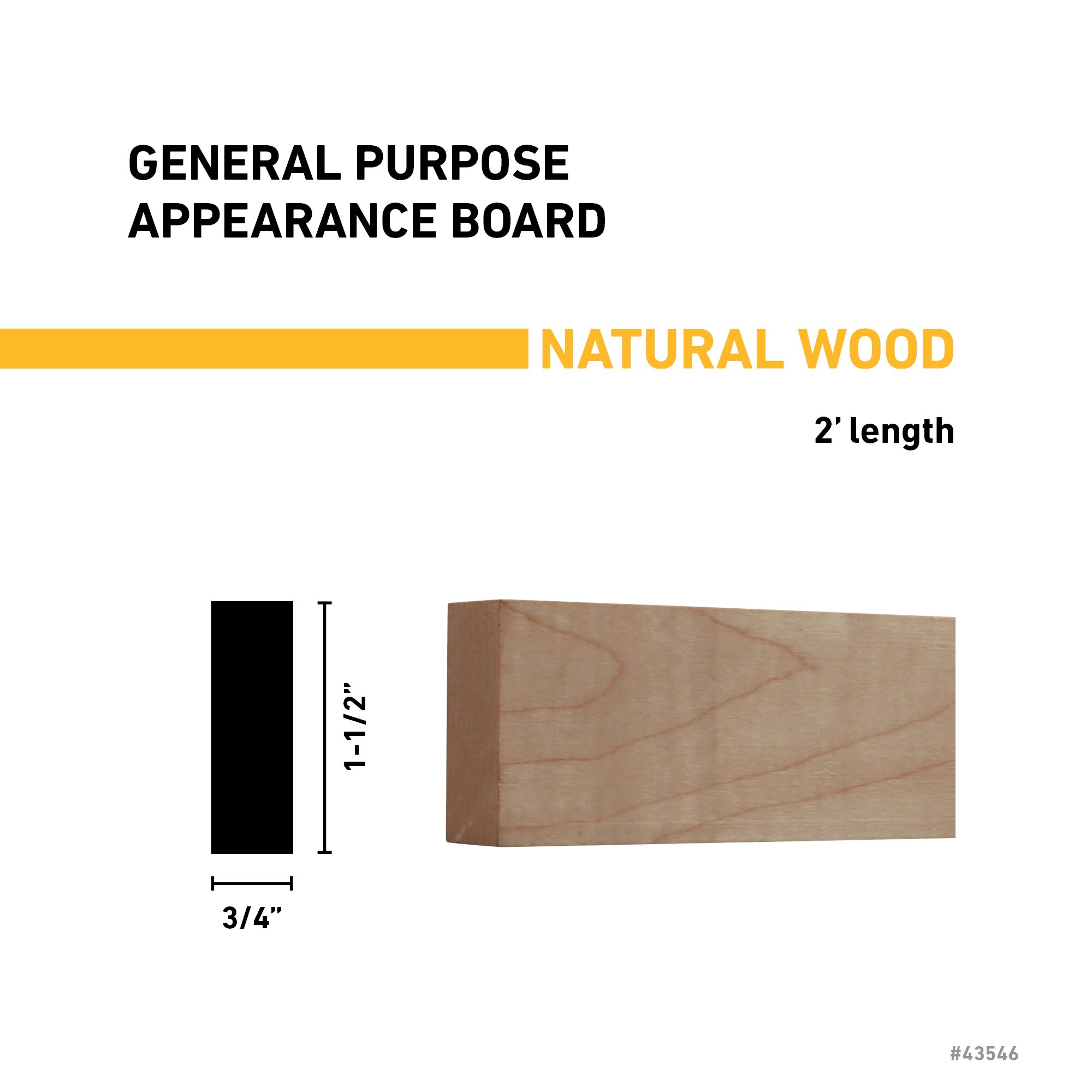 RELIABILT H 1X2 2 MAPLE Appearance-Boards - View #3