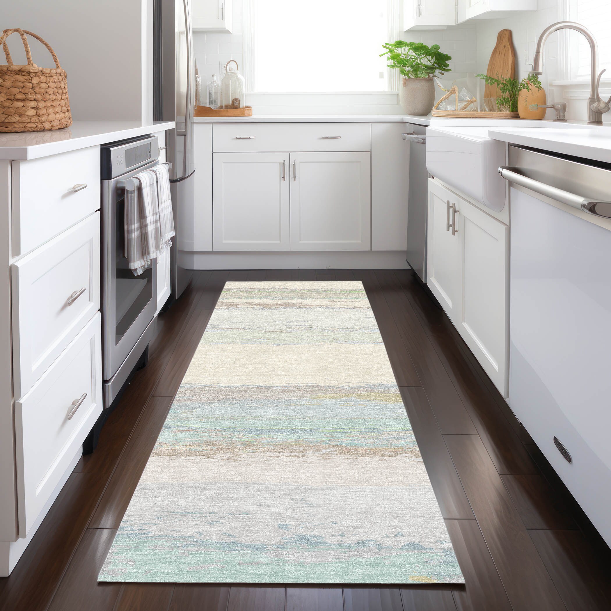 Addison Rugs ACN1283IV2X8 Chantille ACN1283IV 2 x 7 (ft) Polyester Ivory Rectangular Indoor/Outdoor Geometric Machine washable Runner rug