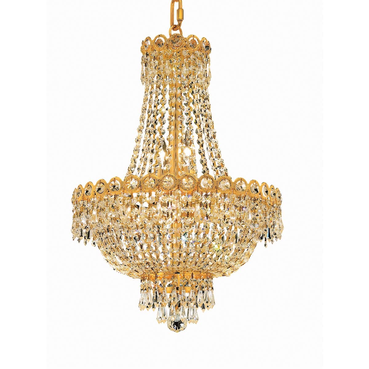Elegant Lighting 150707 V1900D16G/RC Century Mini Chandelier Gold