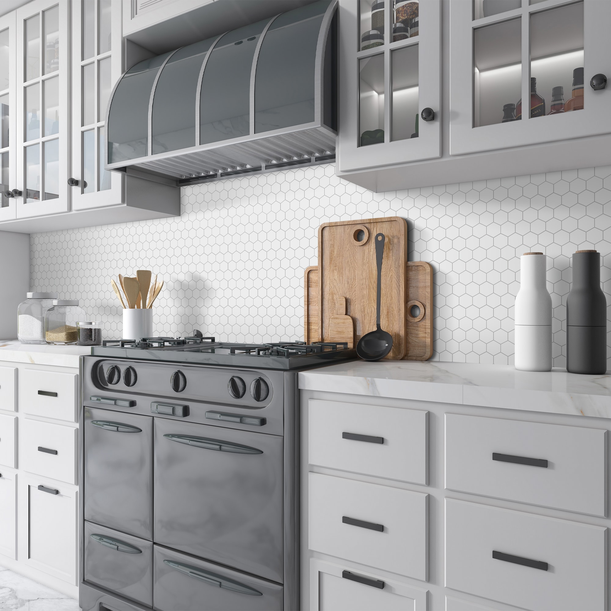 SUNWINGS HEX48-WHI-10 Ceramic-Tile - View #4