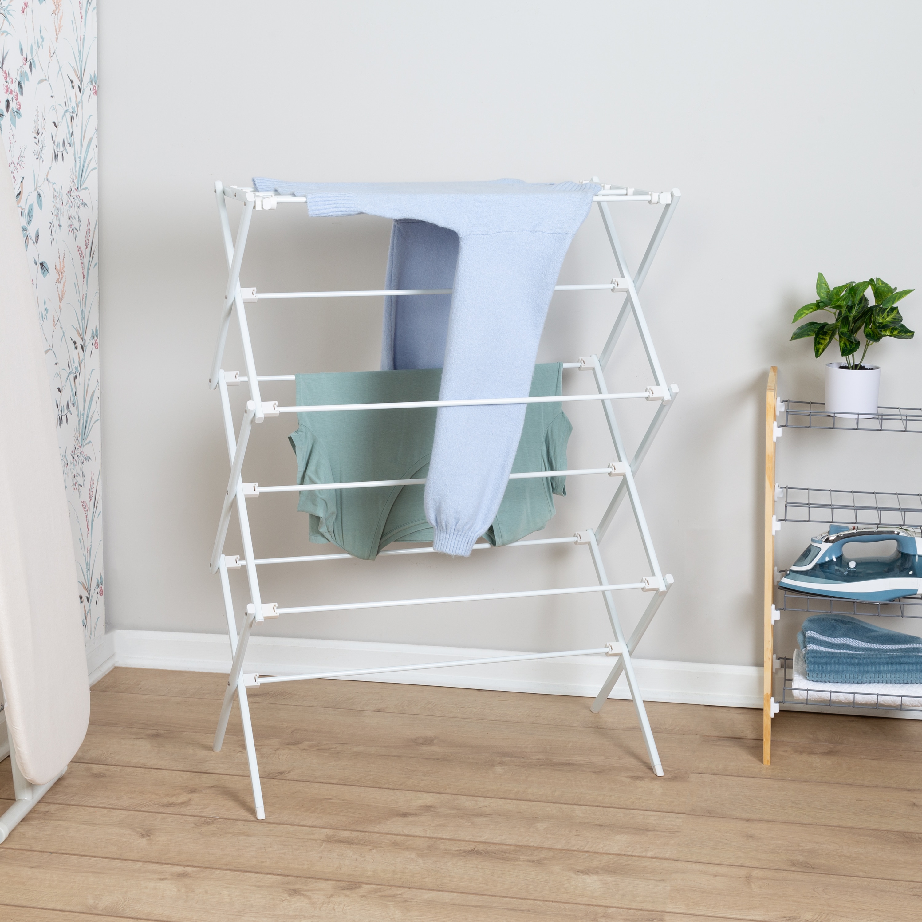 Premium Wooden Clothes Drying Rack - Large