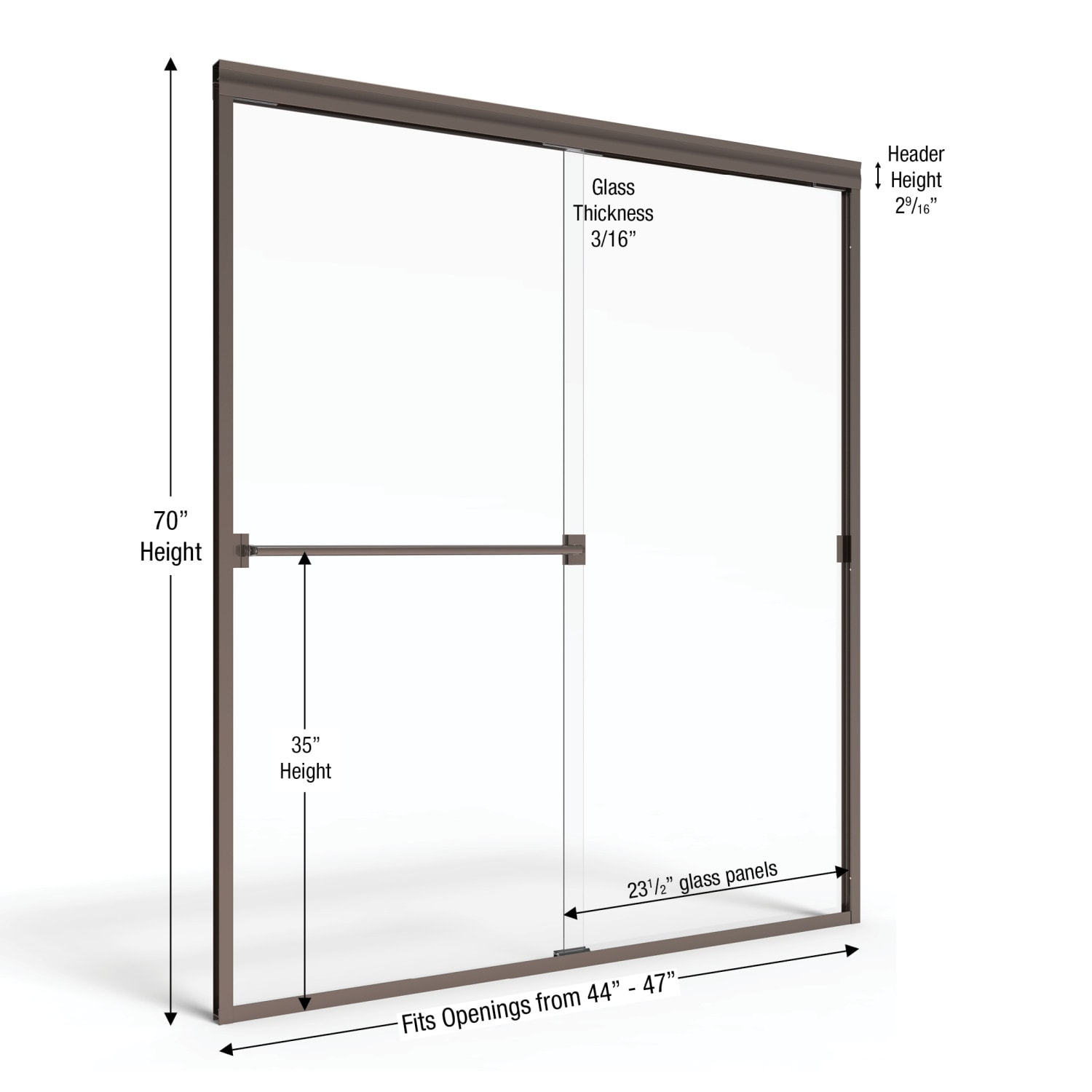 Basco CLCH05A4770XPOR Shower-Doors - View #2