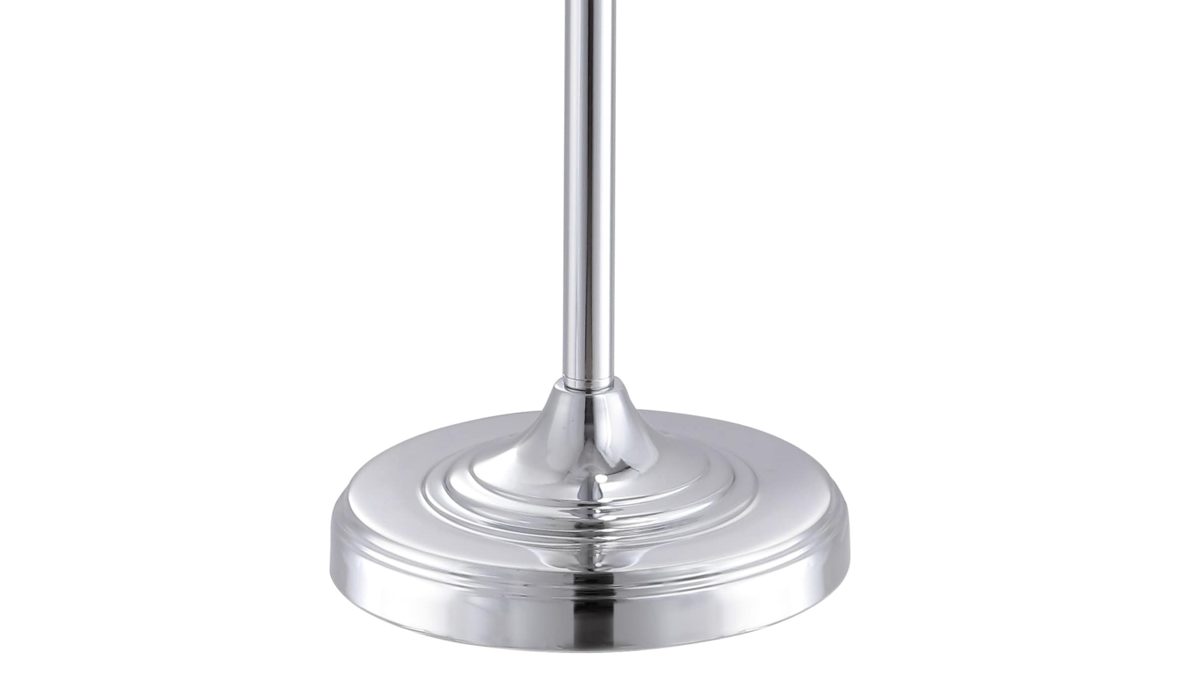 Aubrey Transitional Glam 59.5" White Linen Shade Crystal Floor Lamp