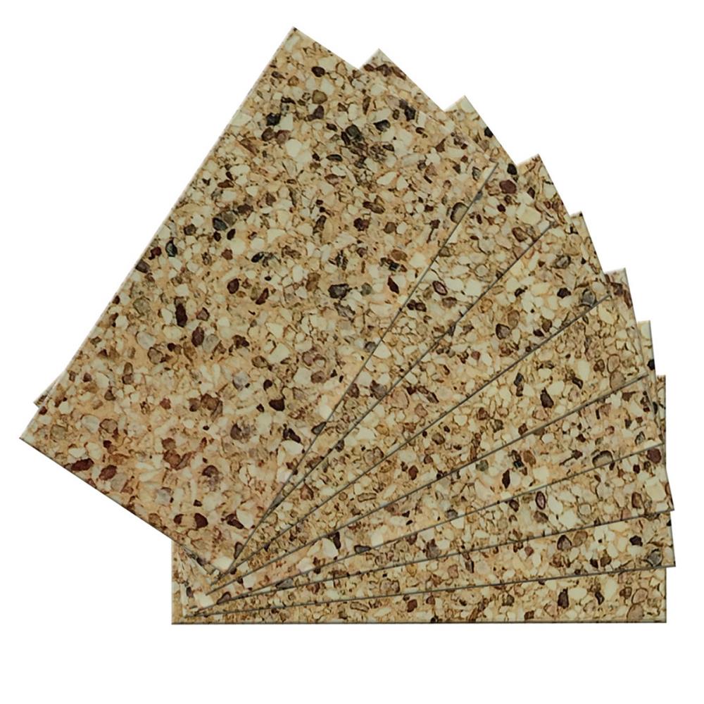 Instant Mosaic Upscale Designs by Ema 16-Pack 3-in x 6-in Glossy Glass Subway Peel & Stick Tile