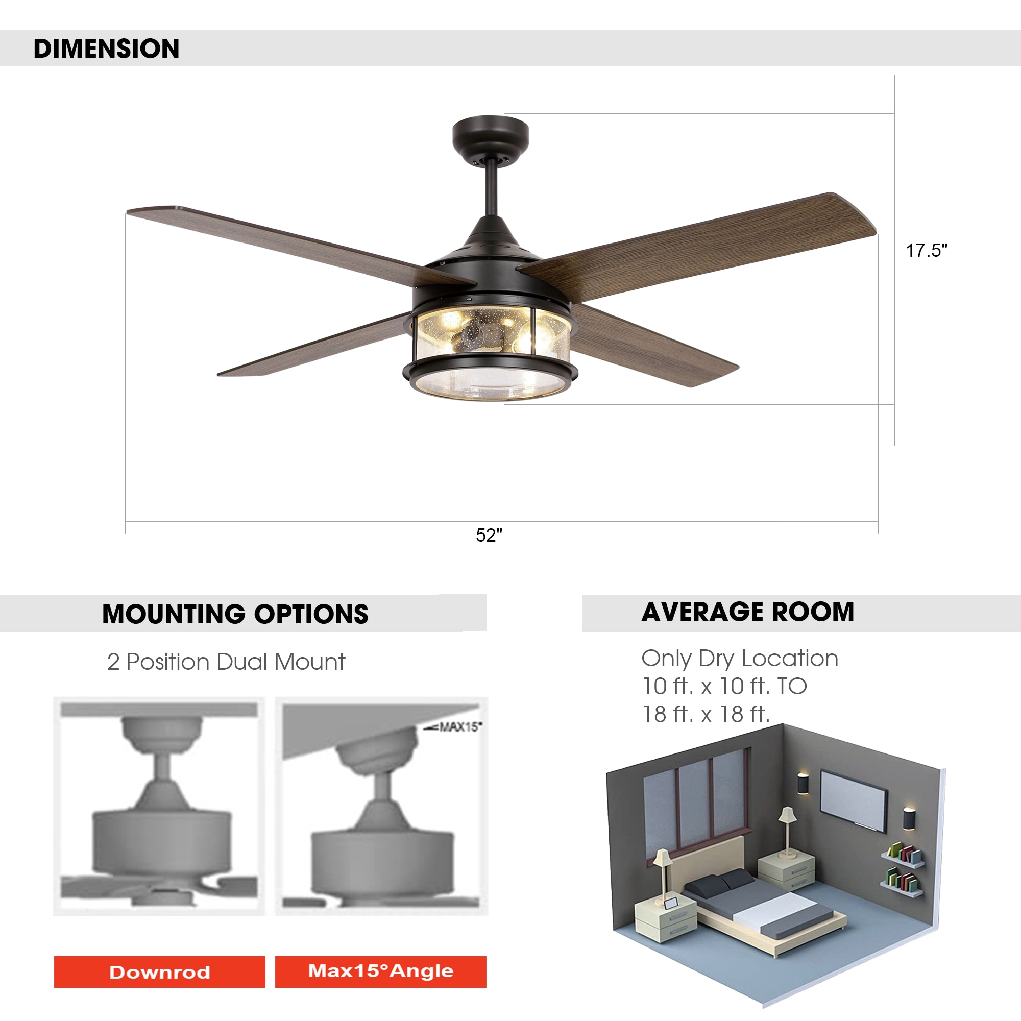 Parrot Uncle F6312110V Ceiling-Fans - View #5