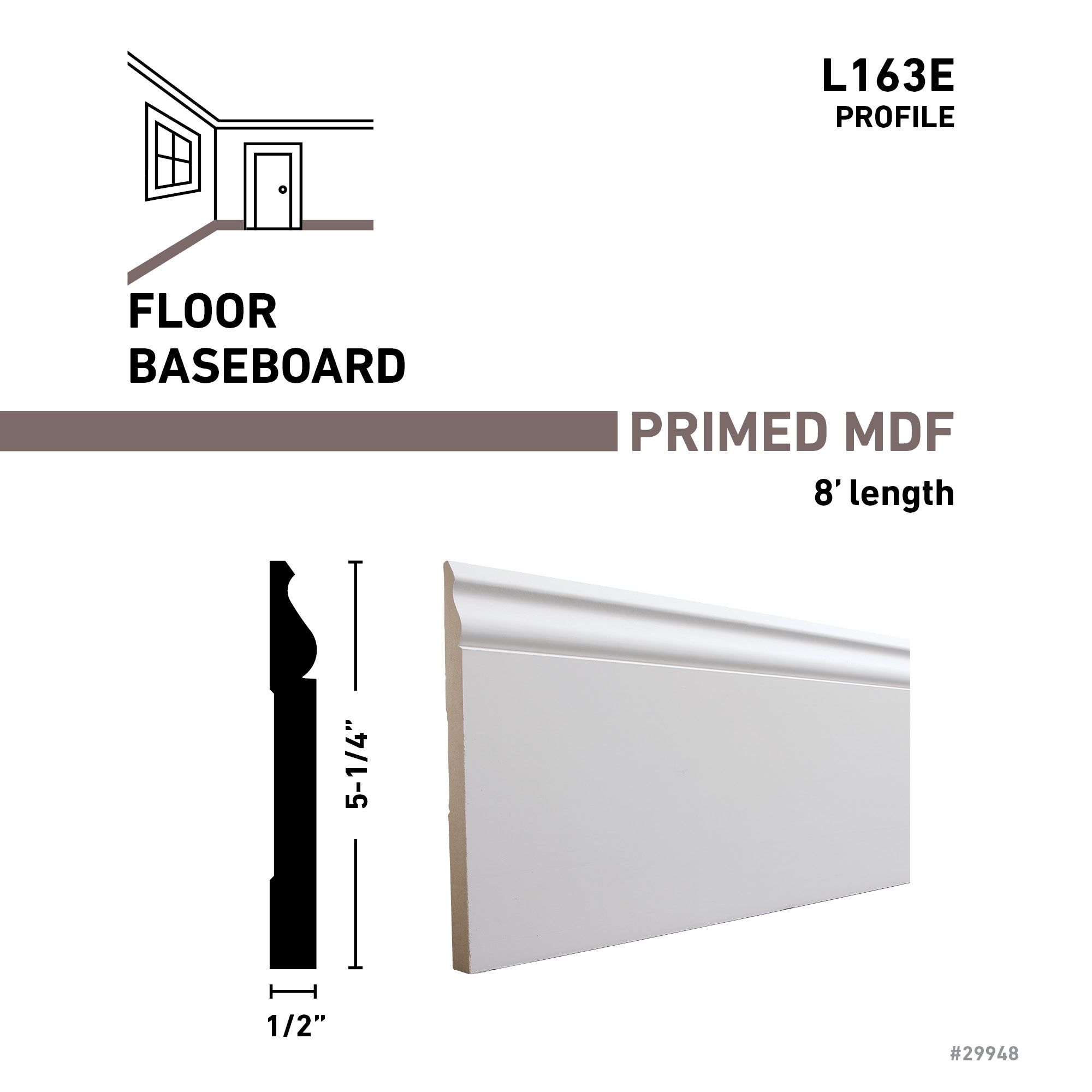 RELIABILT 163E 8FBDPM Baseboard-Moulding - View #3