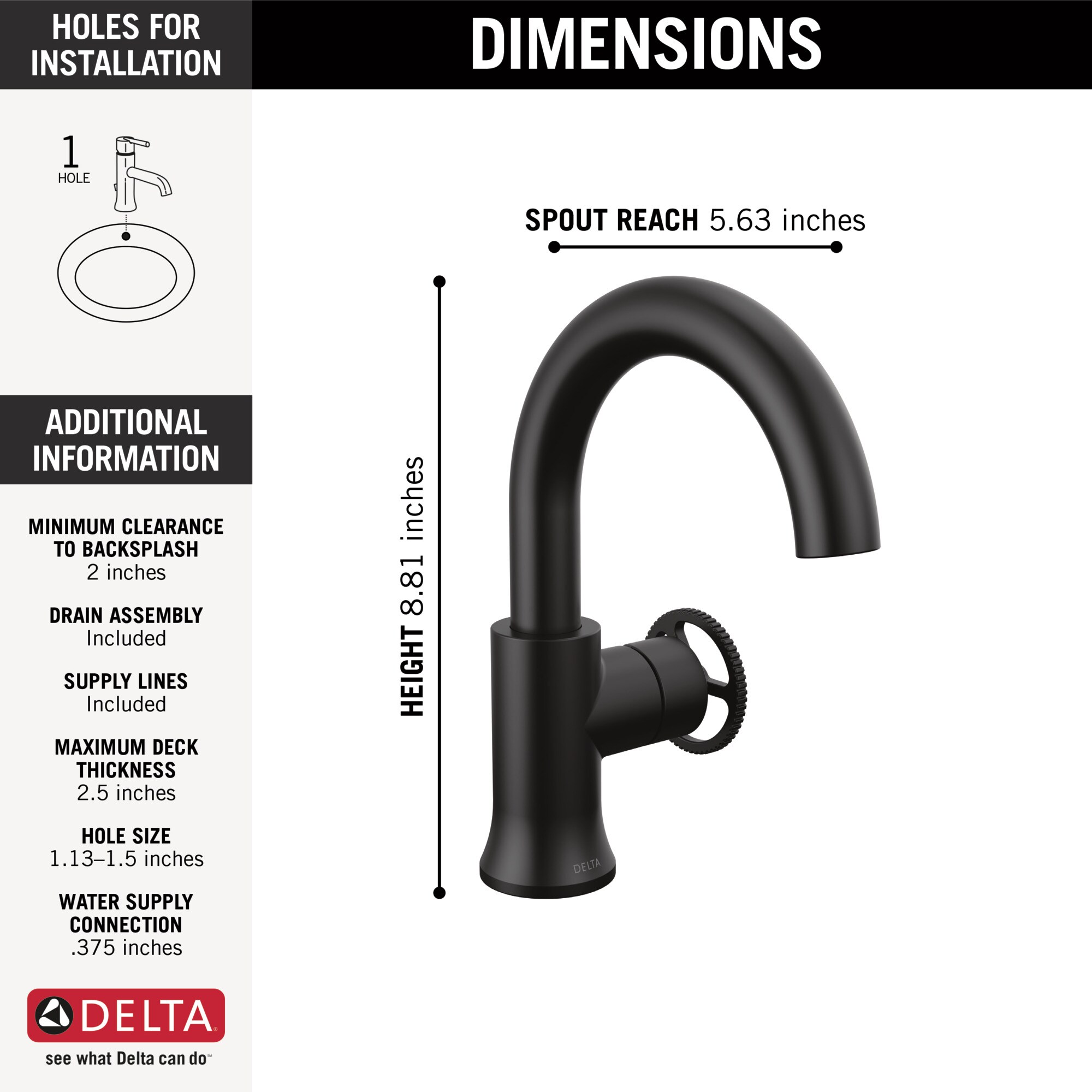 Delta 558HAR-BL-DST Lavatory-Faucets - View #3