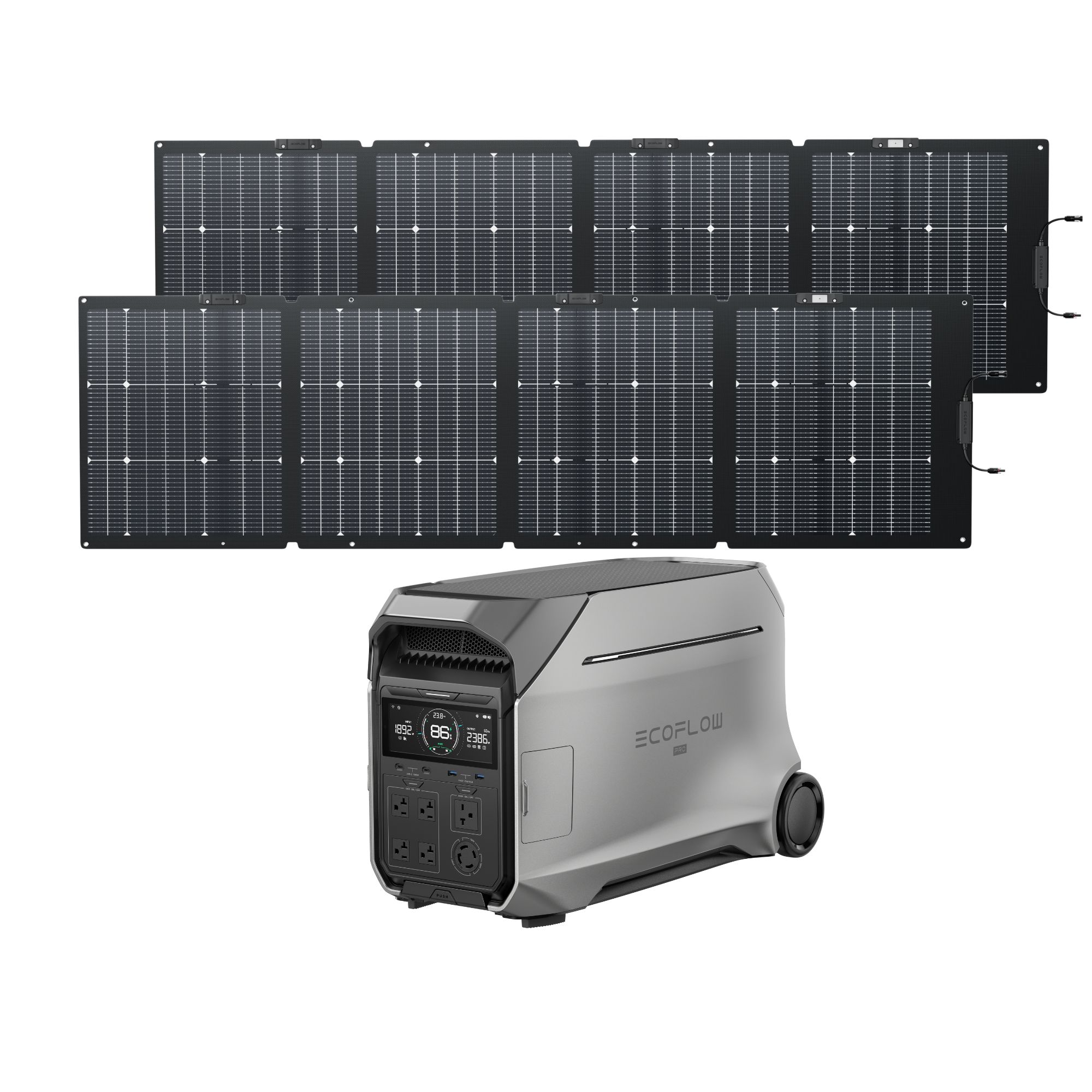 EcoFlow DP3+220W2-NS DELTA Pro 3 with 2PCS 220W Solar Panel 4000 -Watts Portable Power Station 2 Solar Panels Included