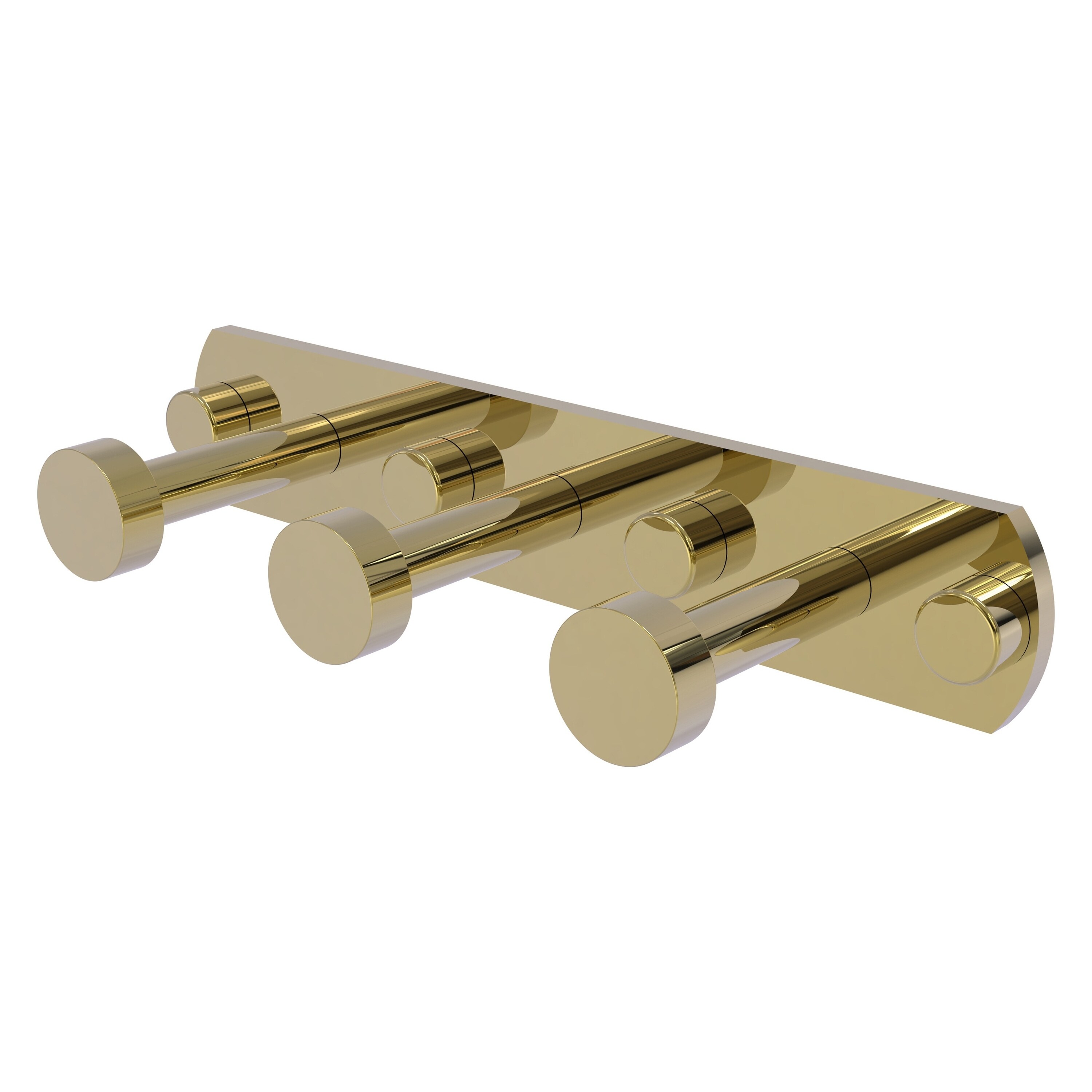Allied Brass Fresno Unlacquered Brass Triple-Hook Wall Mount Towel Hook in  the Towel Hooks department at