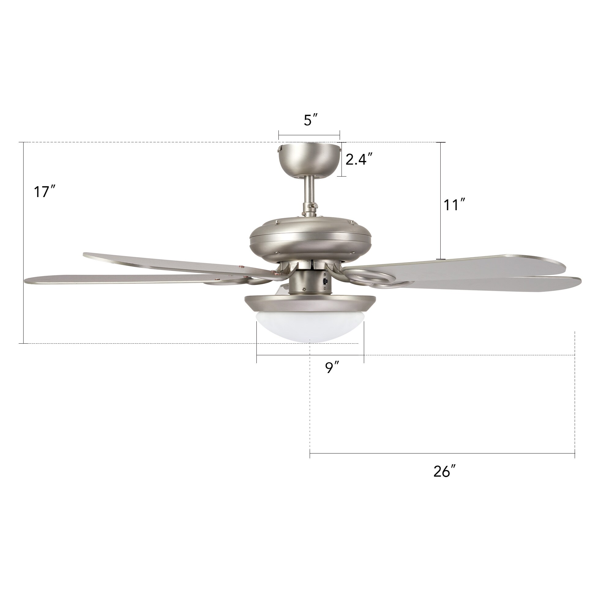 大特価 CO-Z 52-in Brushed Nickel Color-changing Indoor Ceiling Fan その他