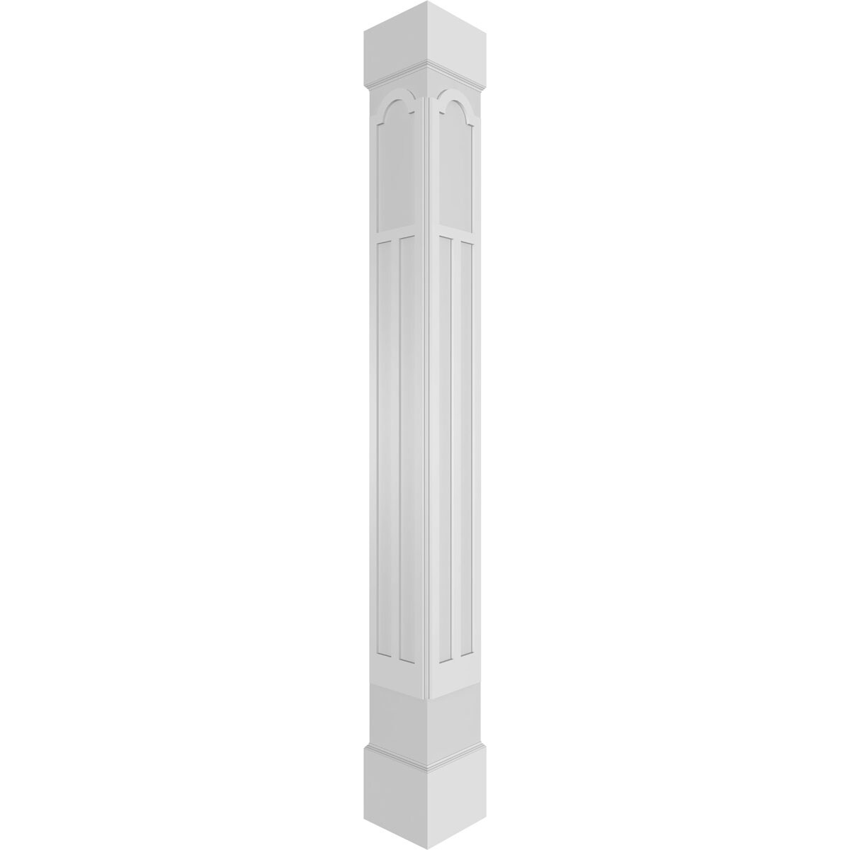 Ekena Millwork CC1209ENPMTCSCS Paramount Fretwork 12-Inches L x 9-Feet Unfinished PVC Column Wrap