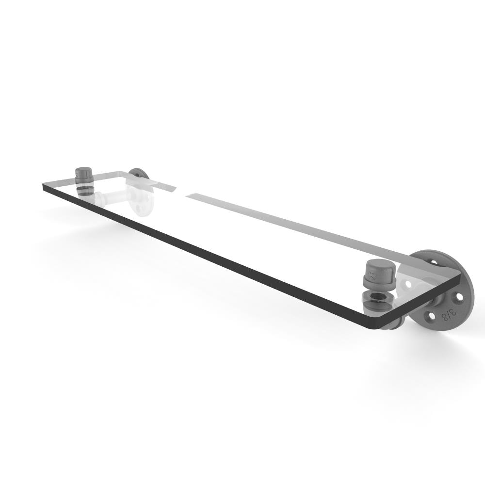 Allied Brass P-400-22-GS-GYM Pipeline Matte Gray Metal Wall mount Bathroom Shelf ( 22-in x 3.5-in x 5-in )