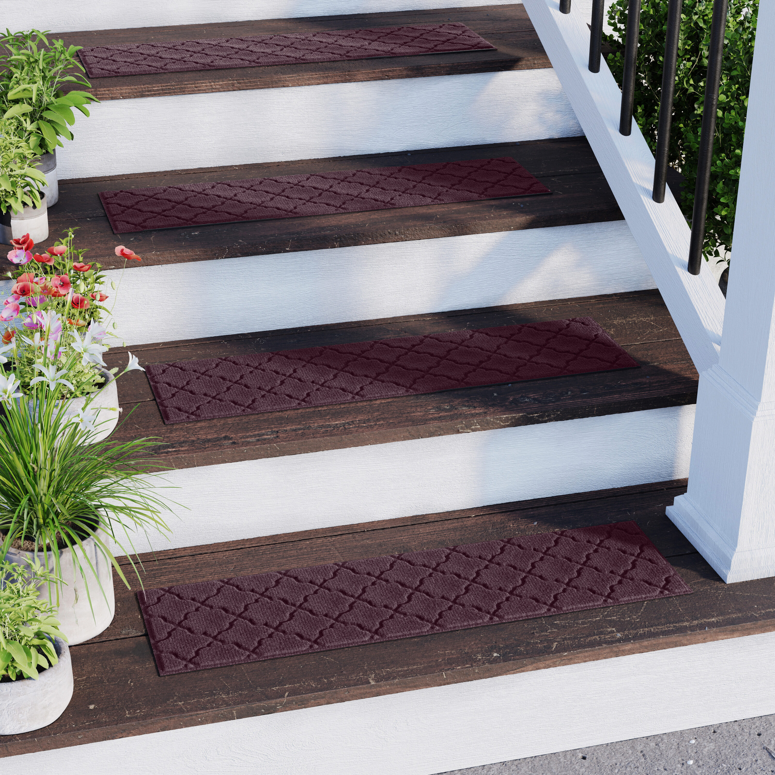 Bungalow Flooring WaterHog Bordeaux Indoor/Outdoor Solid Stair Tread ...