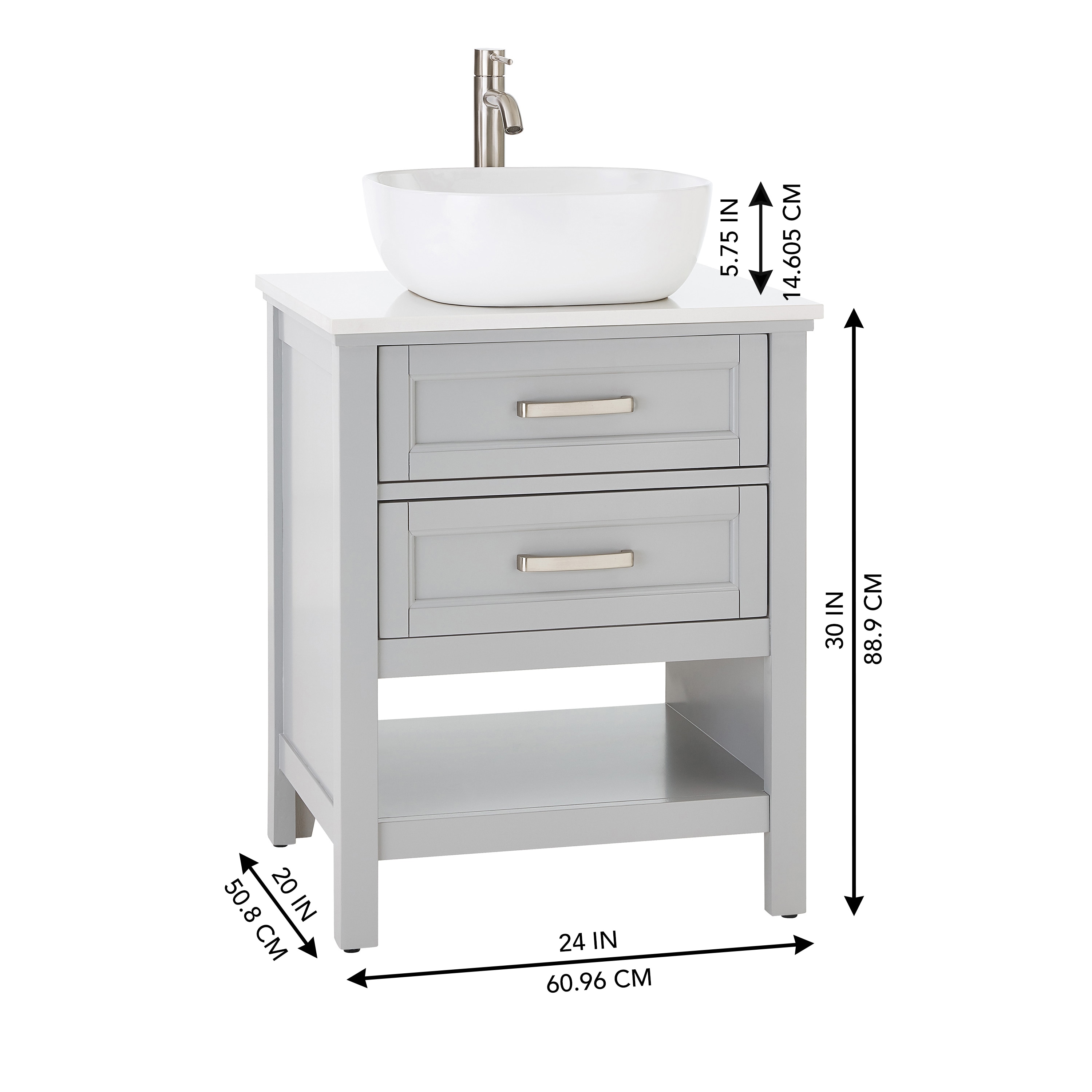 Bathroom Vanity Height Vessel Sink – Rispa