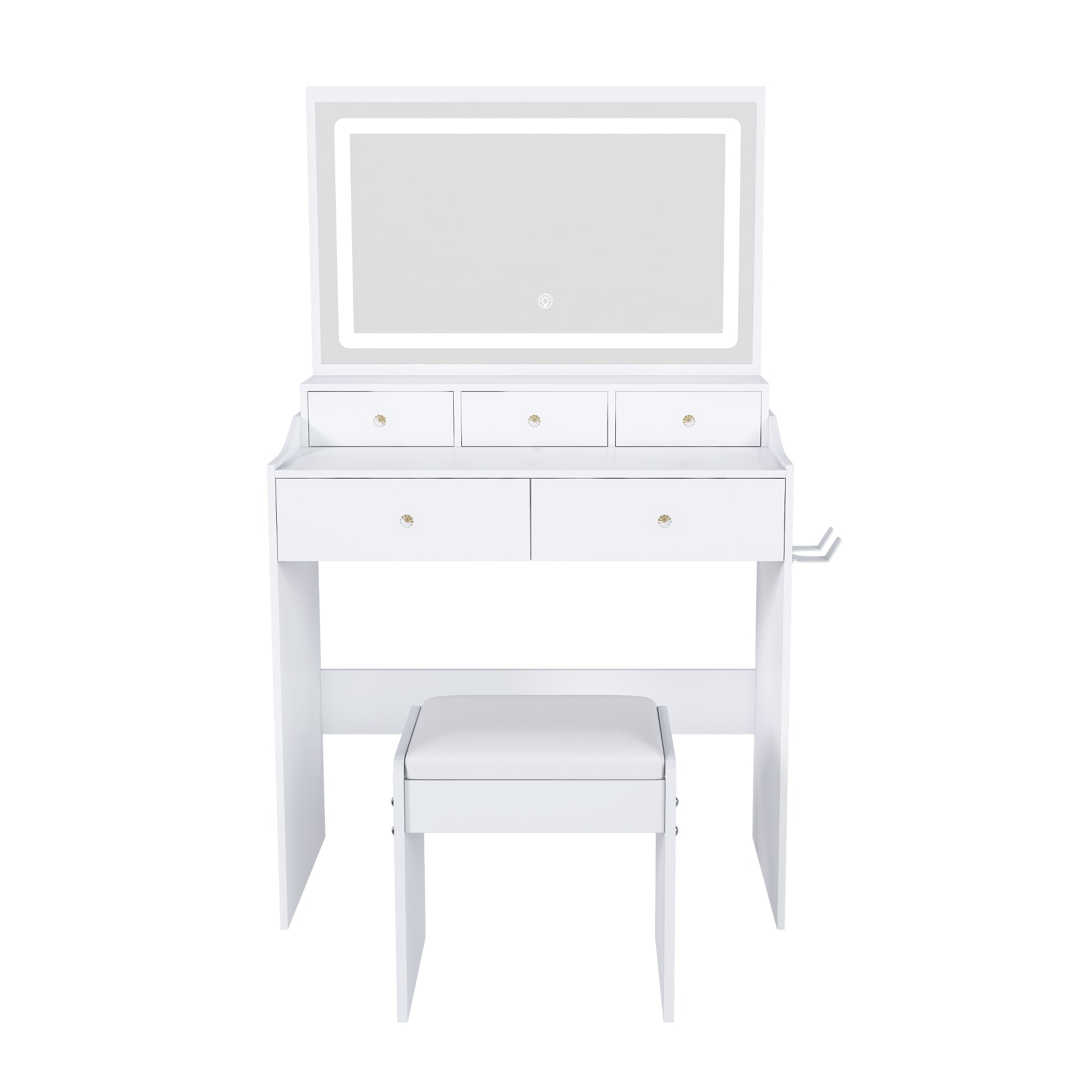 CESICIA Q142 30.3-in White Makeup Vanity