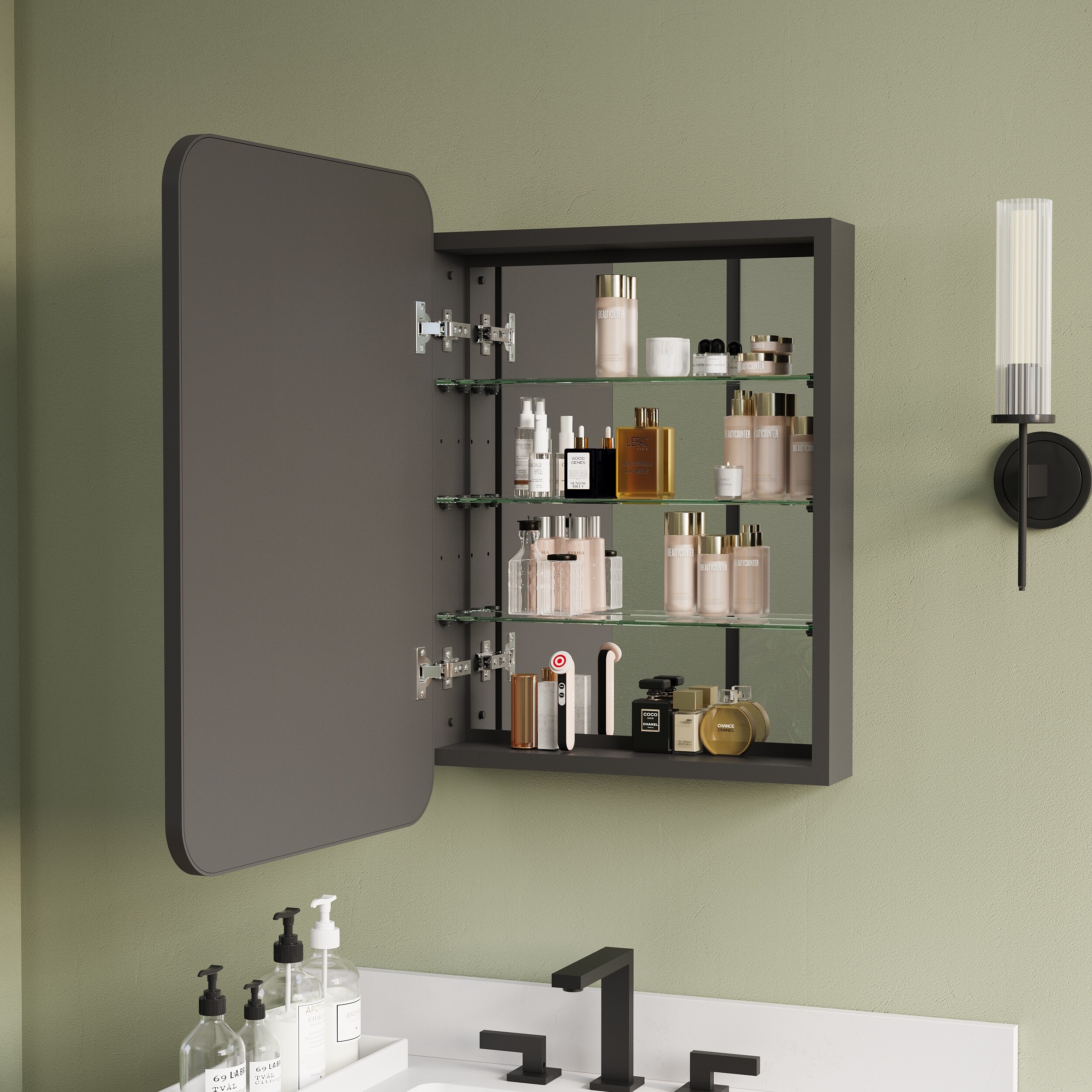 Forclover MCLE-2030MB-LR Bathroom-Medicine-Cabinets - View #9