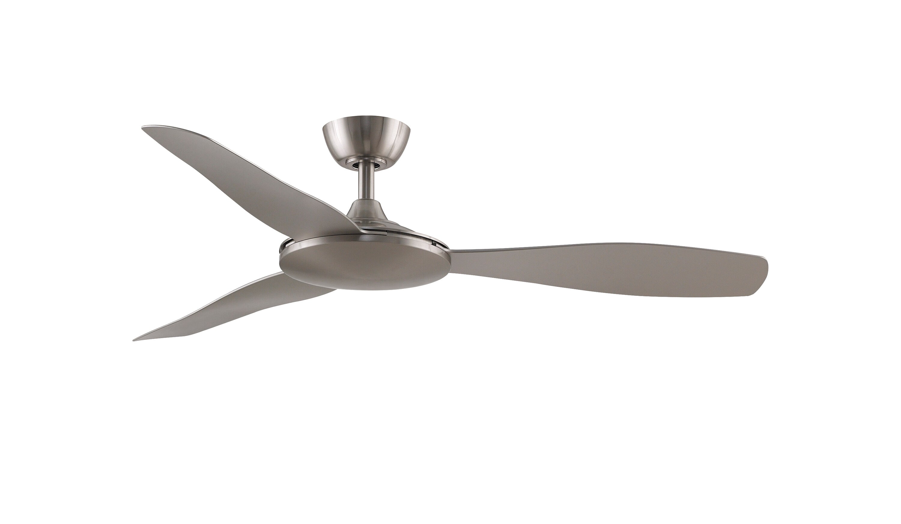 Fanimation GlideAire 52-in Brushed Nickel with Black Blades Indoor/Outdoor Smart Propeller Ceiling Fan and Remote (3-Blade) FPD8520BNBL Sansujyuku sansujyuku.com