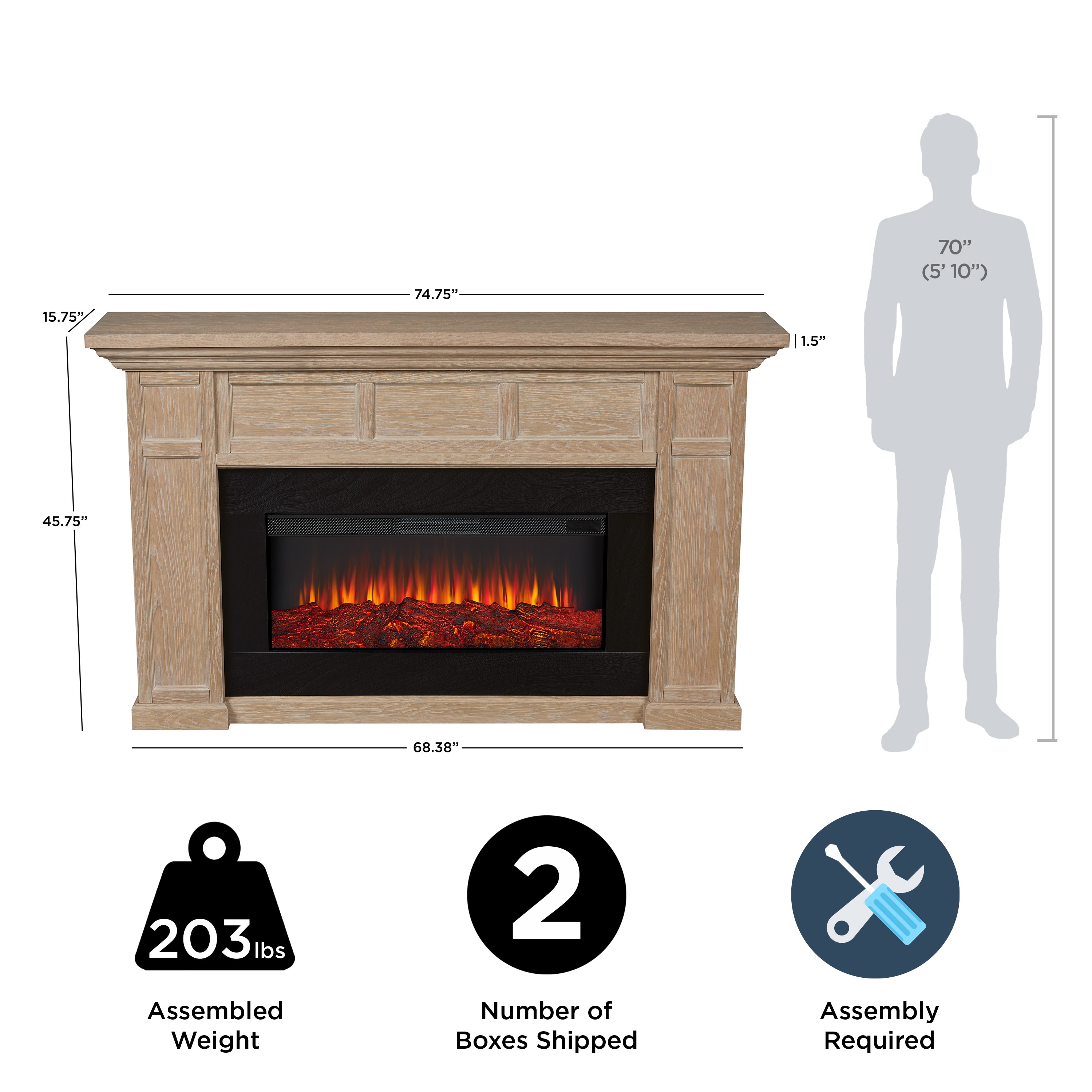 Real Flame 4130E-WO Electric-Fireplaces - View #4