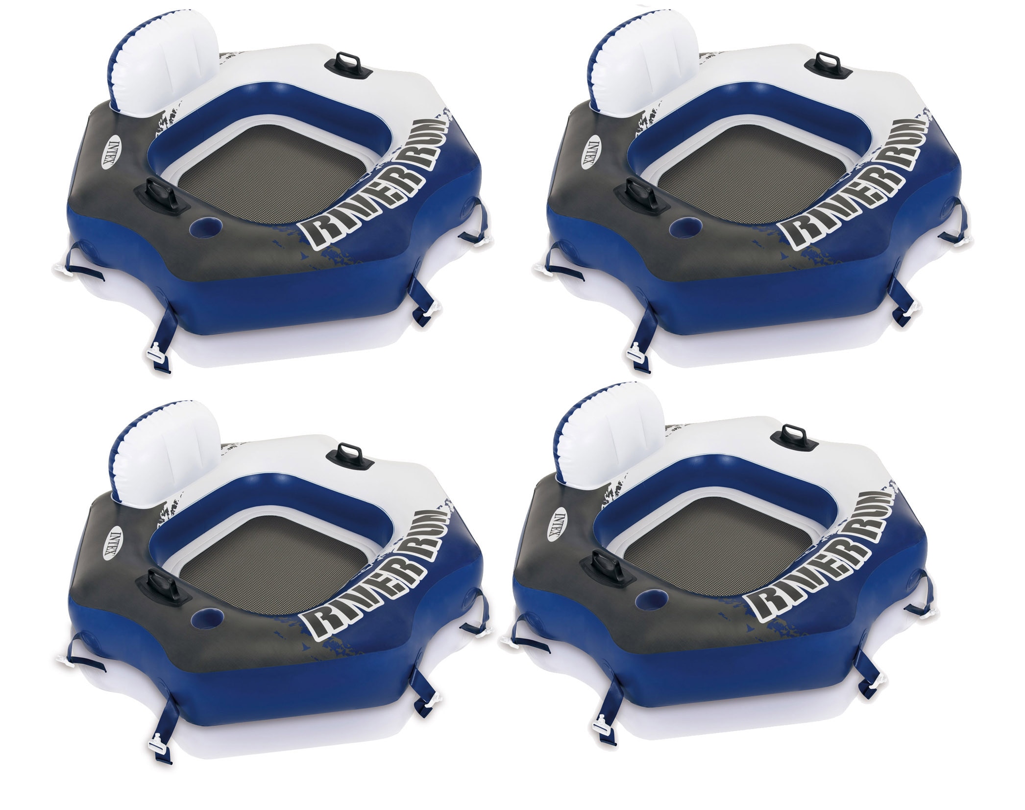 Intex 61439 53-Inches x 53-Inches Blue Inflatable raft 4 -Pack