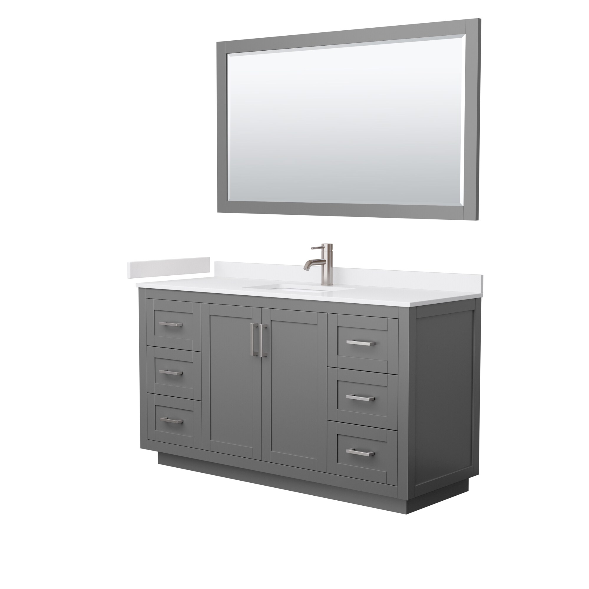 Wyndham Collection WCF292960SKGWCUNSM58 Bath-Vanity-Combo - View #2