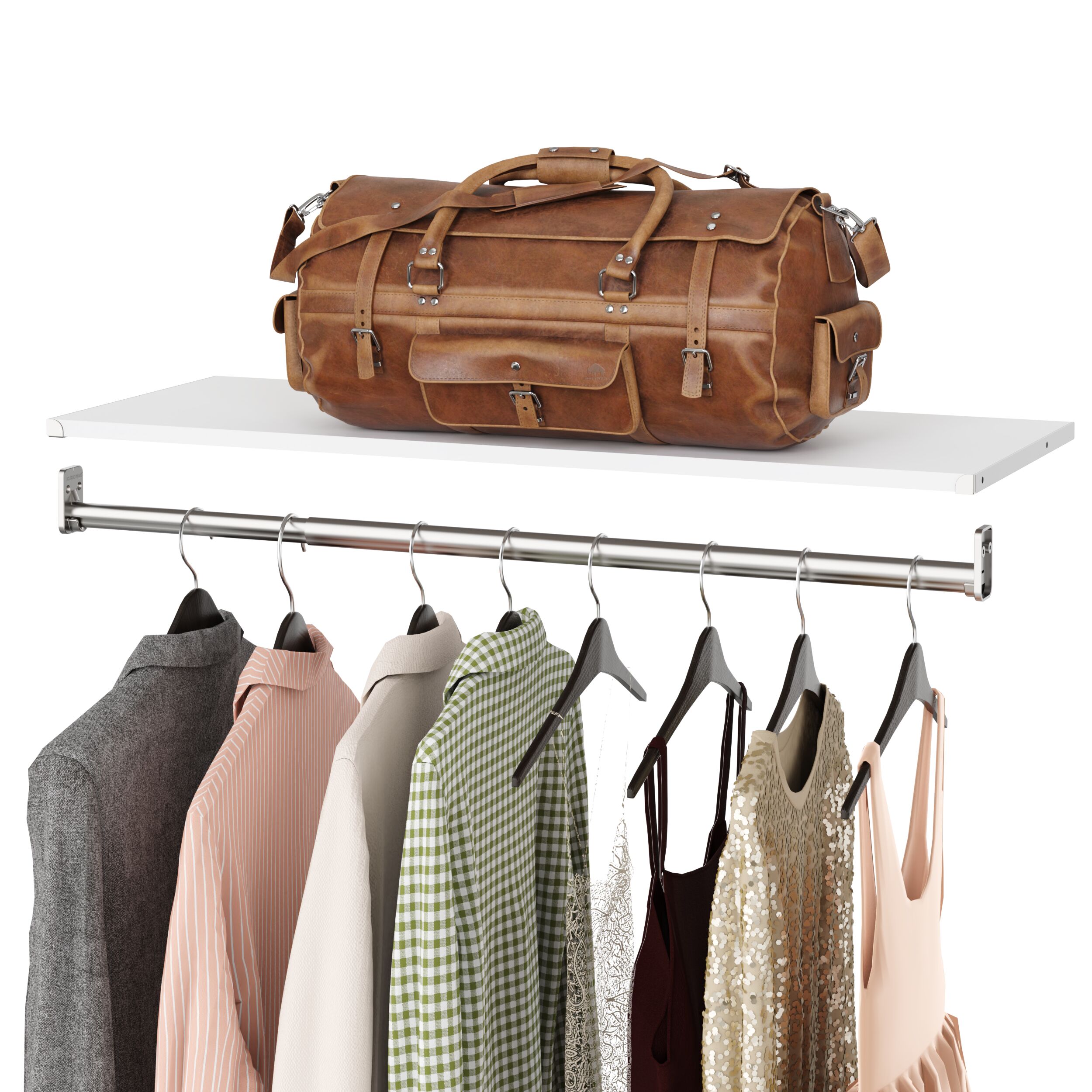 ClosetMaid 456700 Modular Storage 36.02-in x 13.78-in D White Solid Shelving Wood closet shelf kit