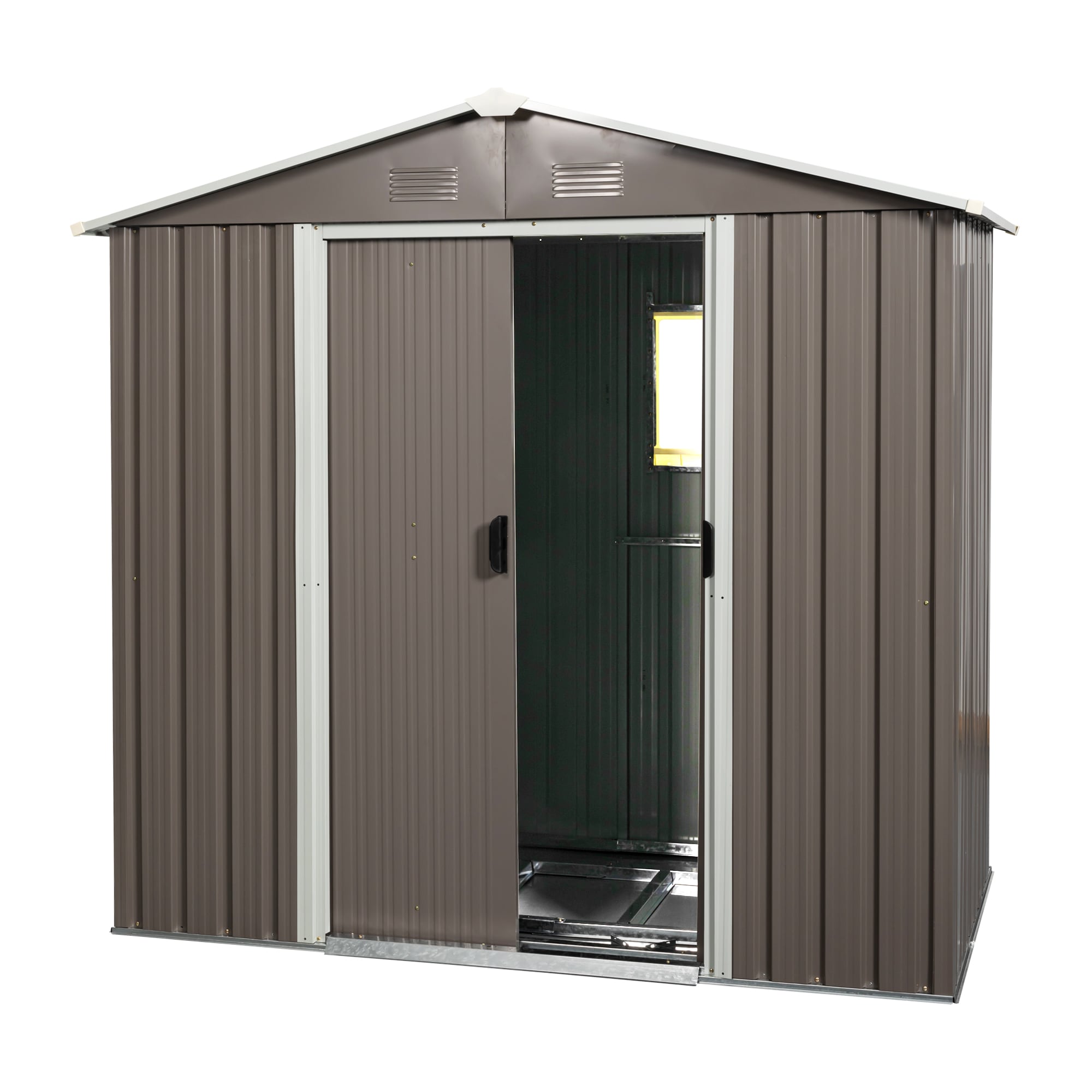 Kahomvis WWC-QP211-37 8-Feet x 4-Feet Galvanized steel Storage Shed