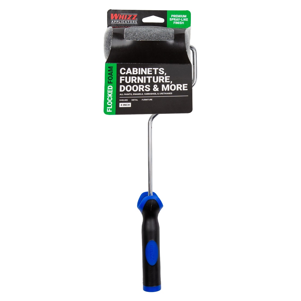 WHIZZ 34100 4-in Jumbo Cabinets, Doors, and More Flocked foam Mini Paint Roller