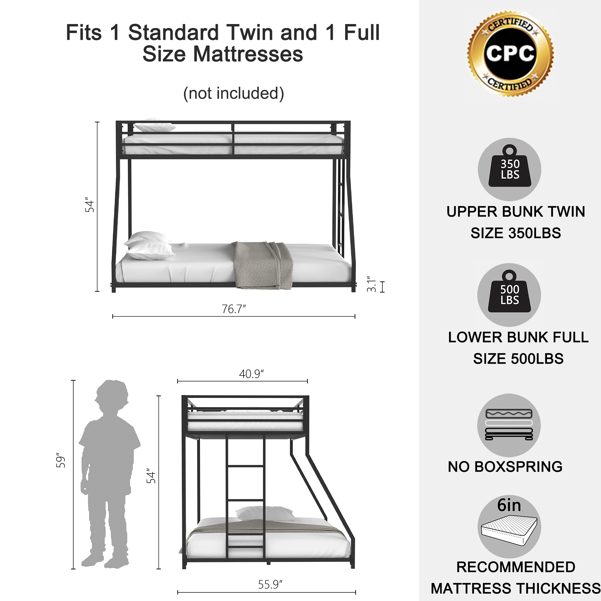 LOVMOR SF-M-B083P152992 Bunk-Beds - View #5