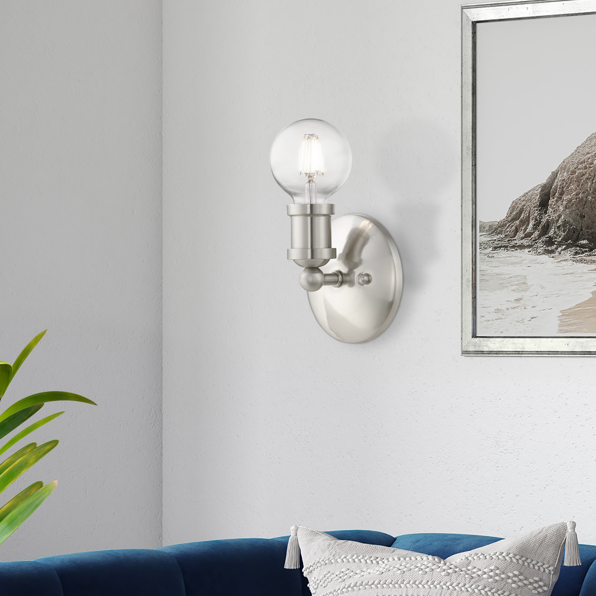 Lansdale Brushed Nickel 5'' Contemporary Single-Light Vanity Sconce
