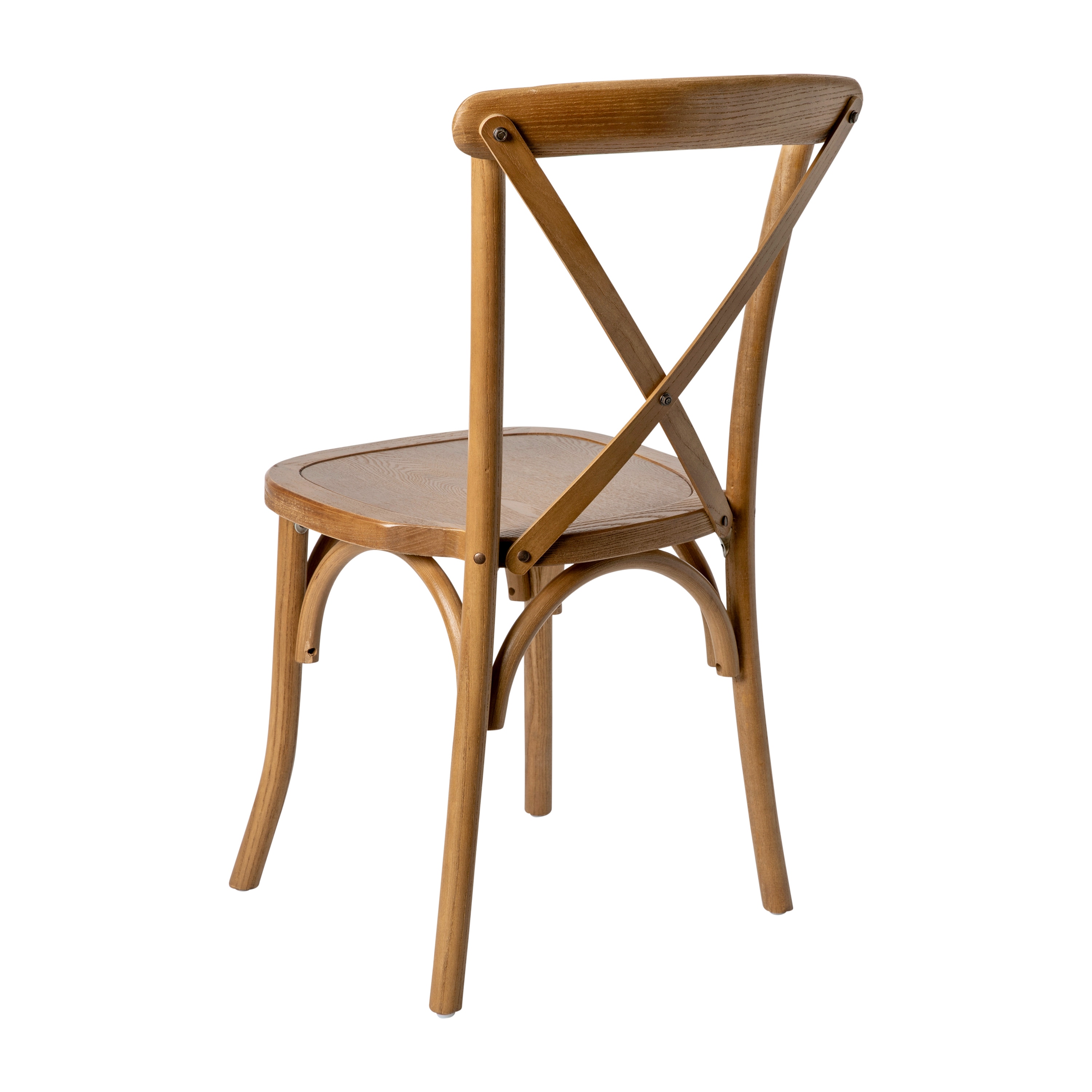 Pecan Wood Cross Back Dining Chair