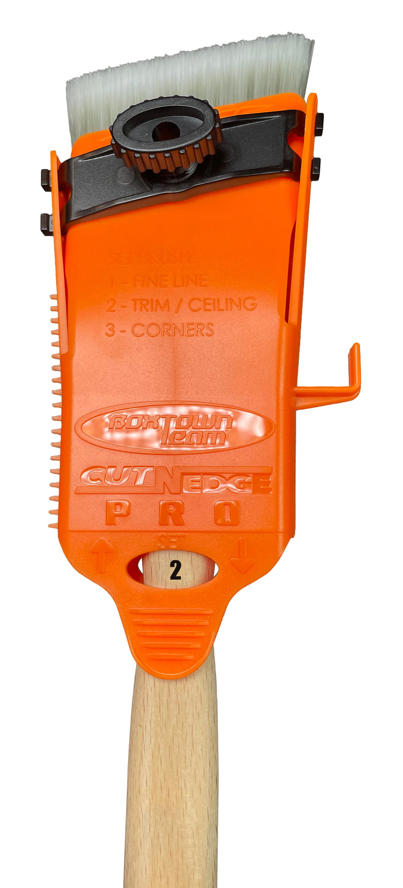 Boxtown Team CNEPROB-A001 Cut-N-Edge PRO 2-in Natural bristle - polyester blend Angle Trim brush 2 -Pack
