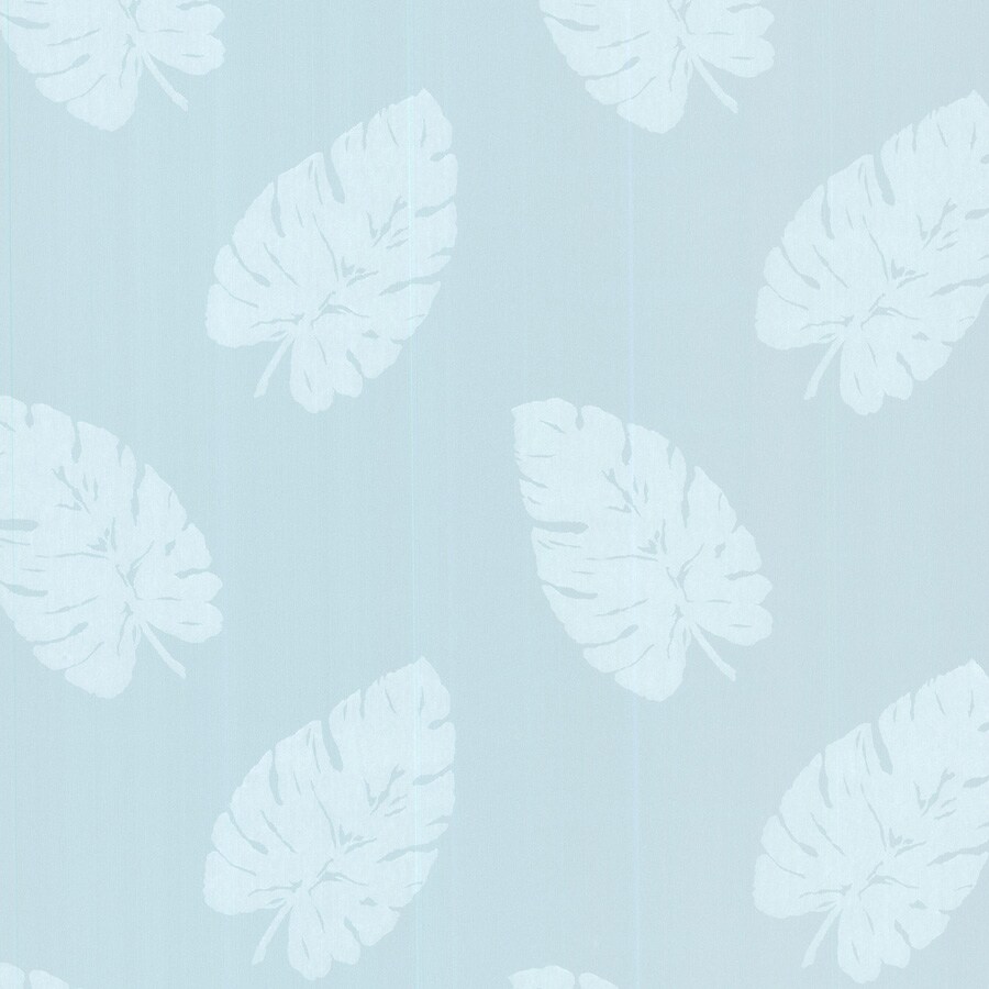 Brewster 33-sq ft Light Blue Non-Woven Ivy/Vines Prepasted Wallpaper in ...