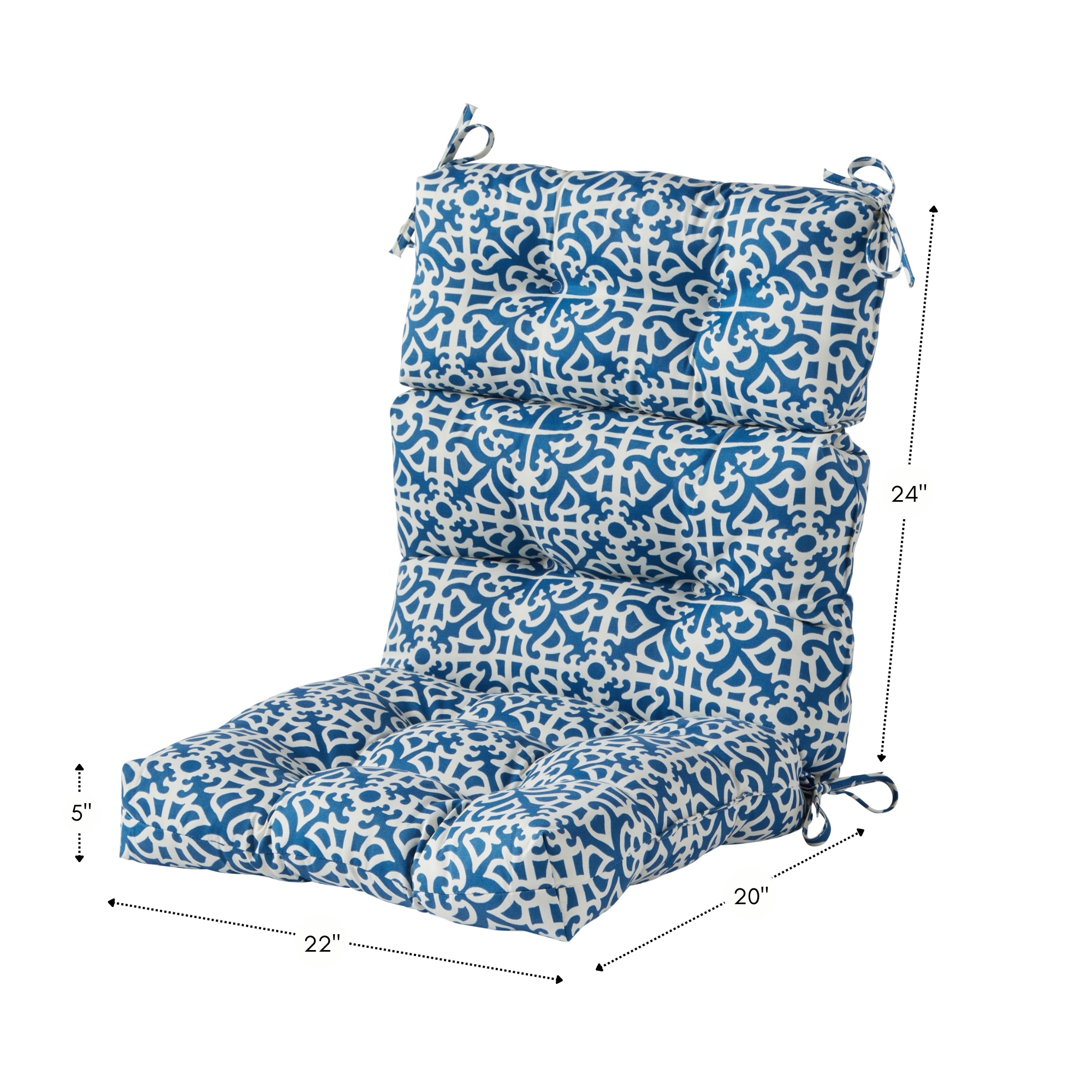 Greendale Home Fashions OC4809-INDIGO Patio-Furniture-Cushions - View #7