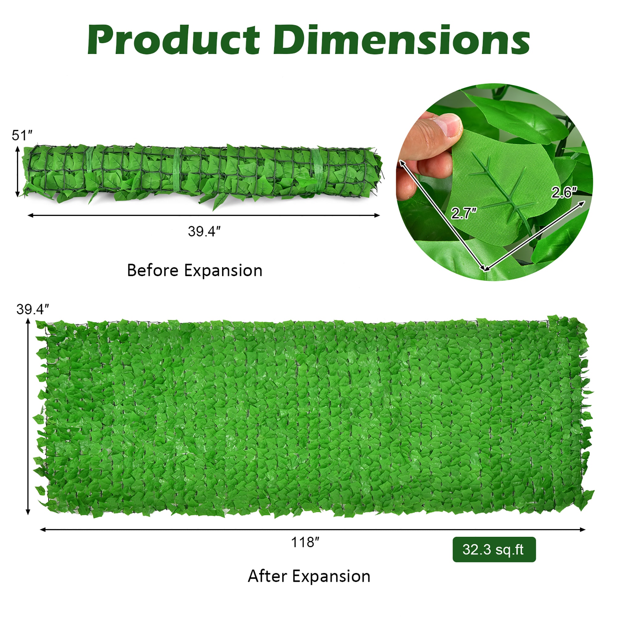 Costway GTLS00058 Garden-Utility-Fencing - View #2